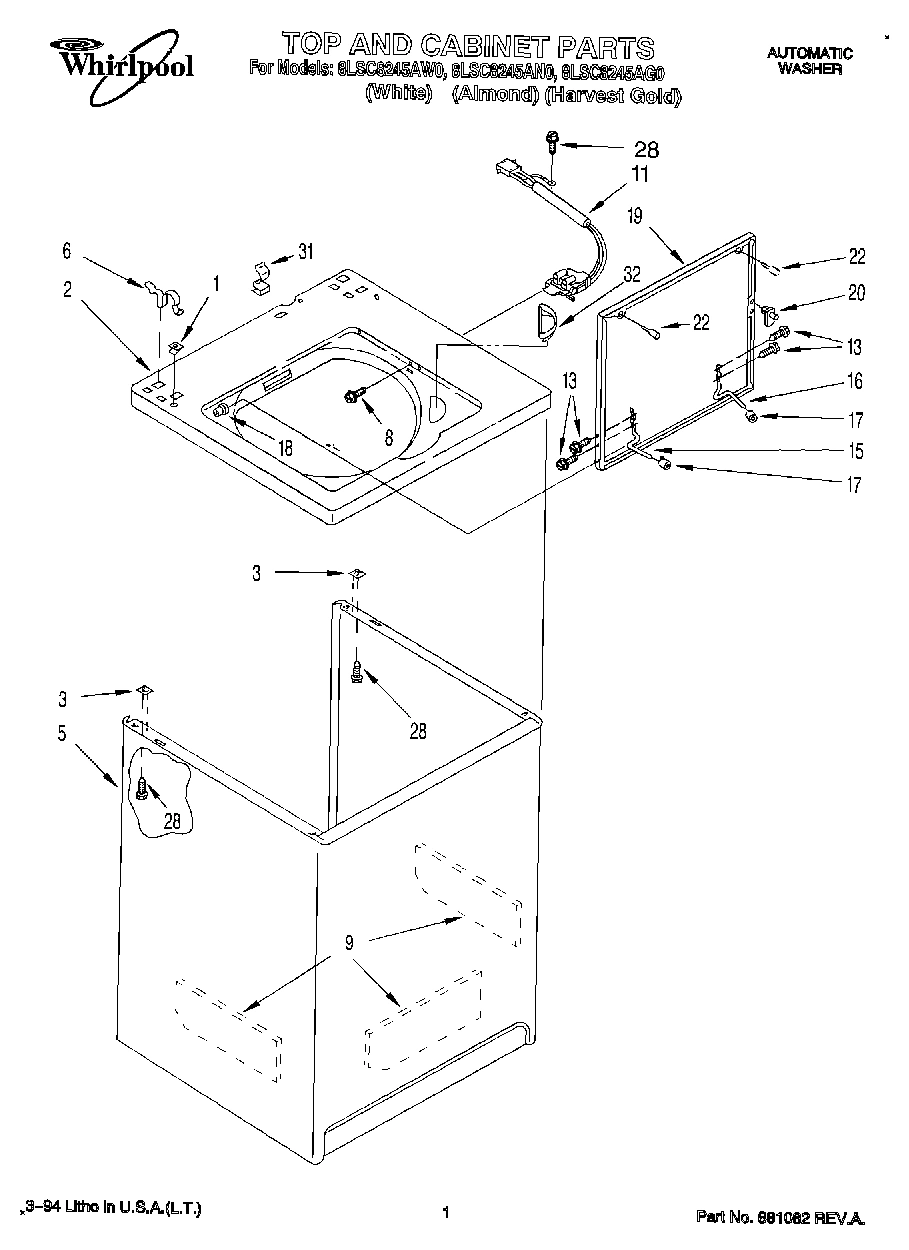 01 - TOP AND CABINET, LIT/OPTIONAL