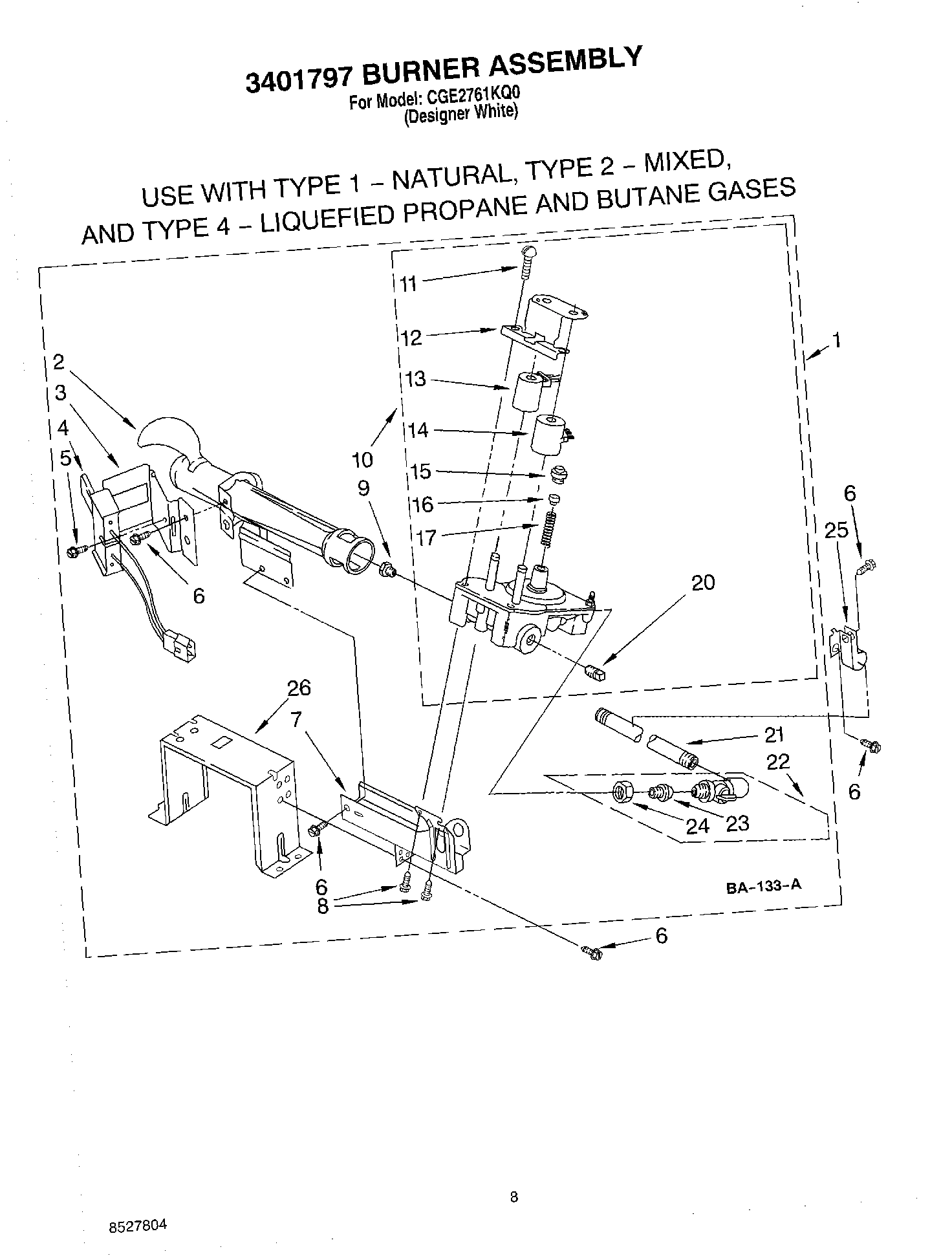 05 - 3401797 BURNER ASSEMBLY