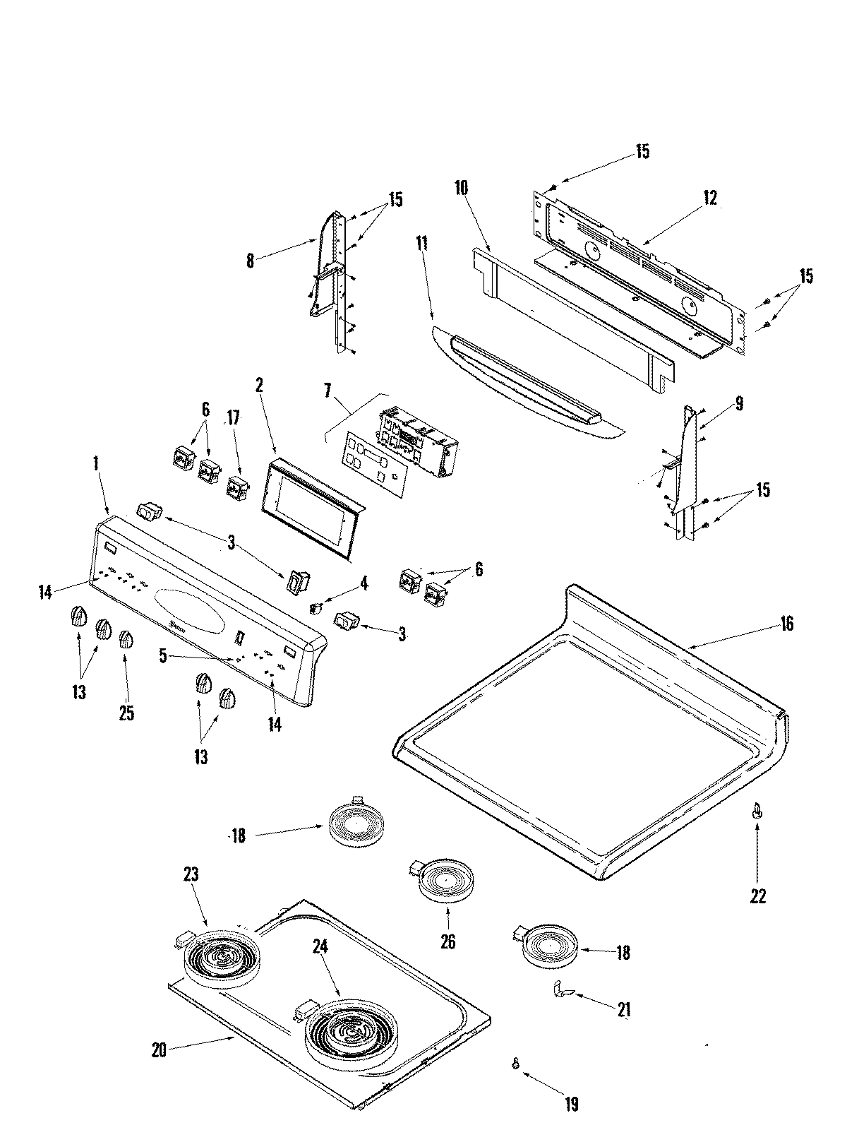 03 - CONTROL PANEL/TOP ASSEMBLY
