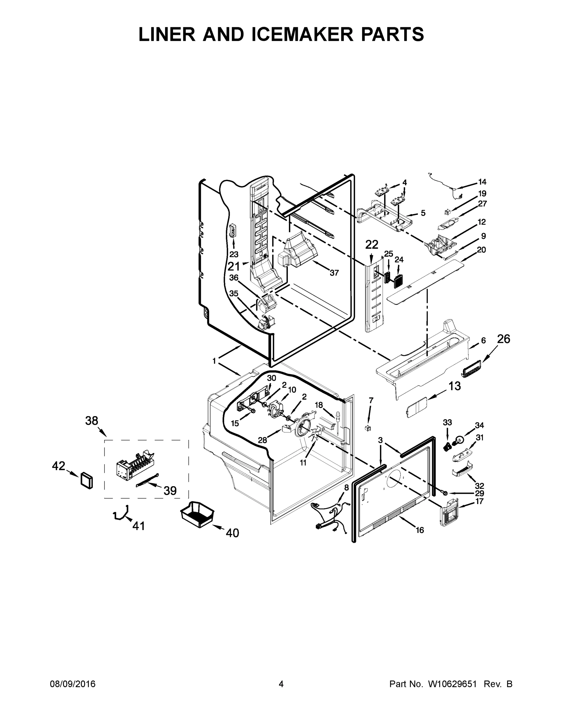 03 - LINER AND ICEMAKER PARTS