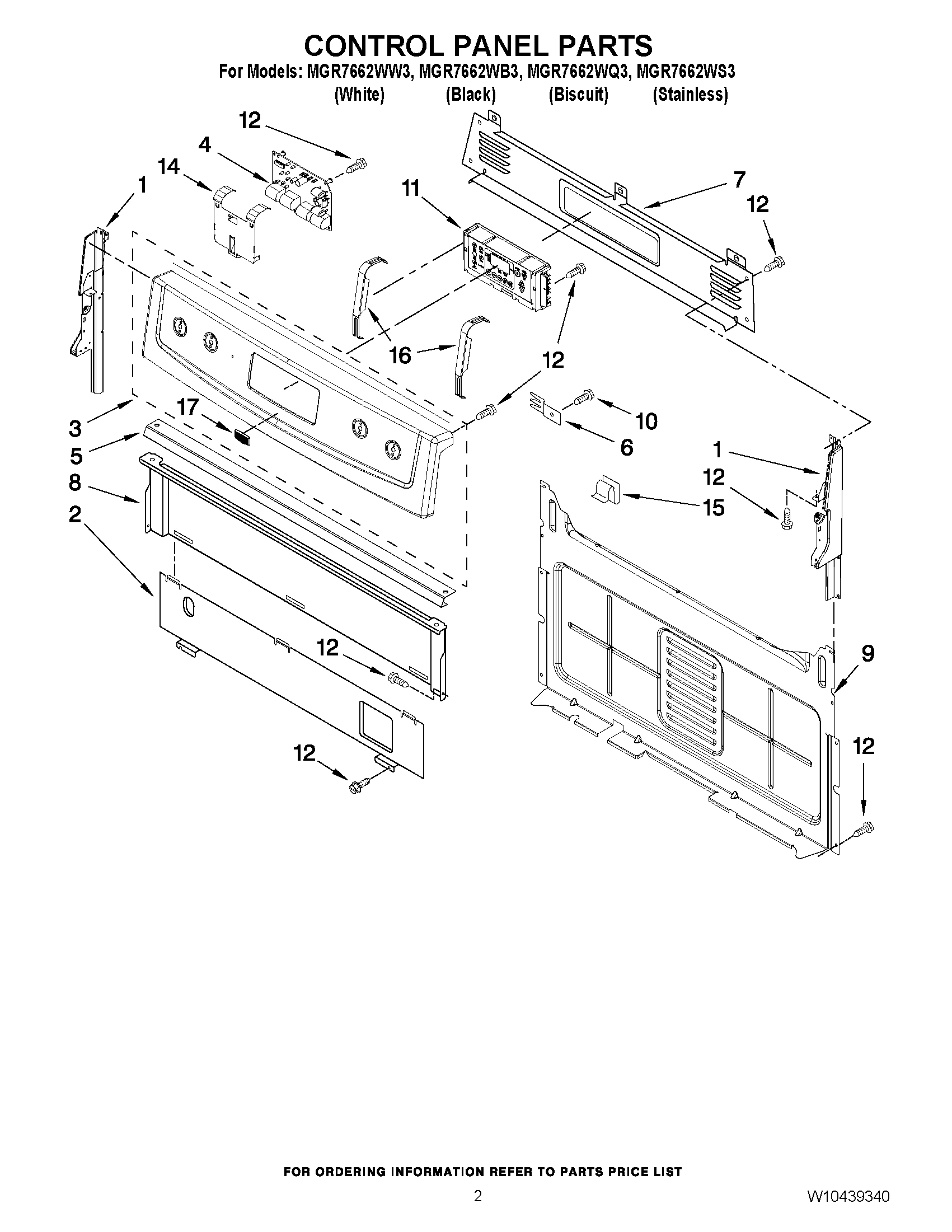 02 - CONTROL PANEL PARTS