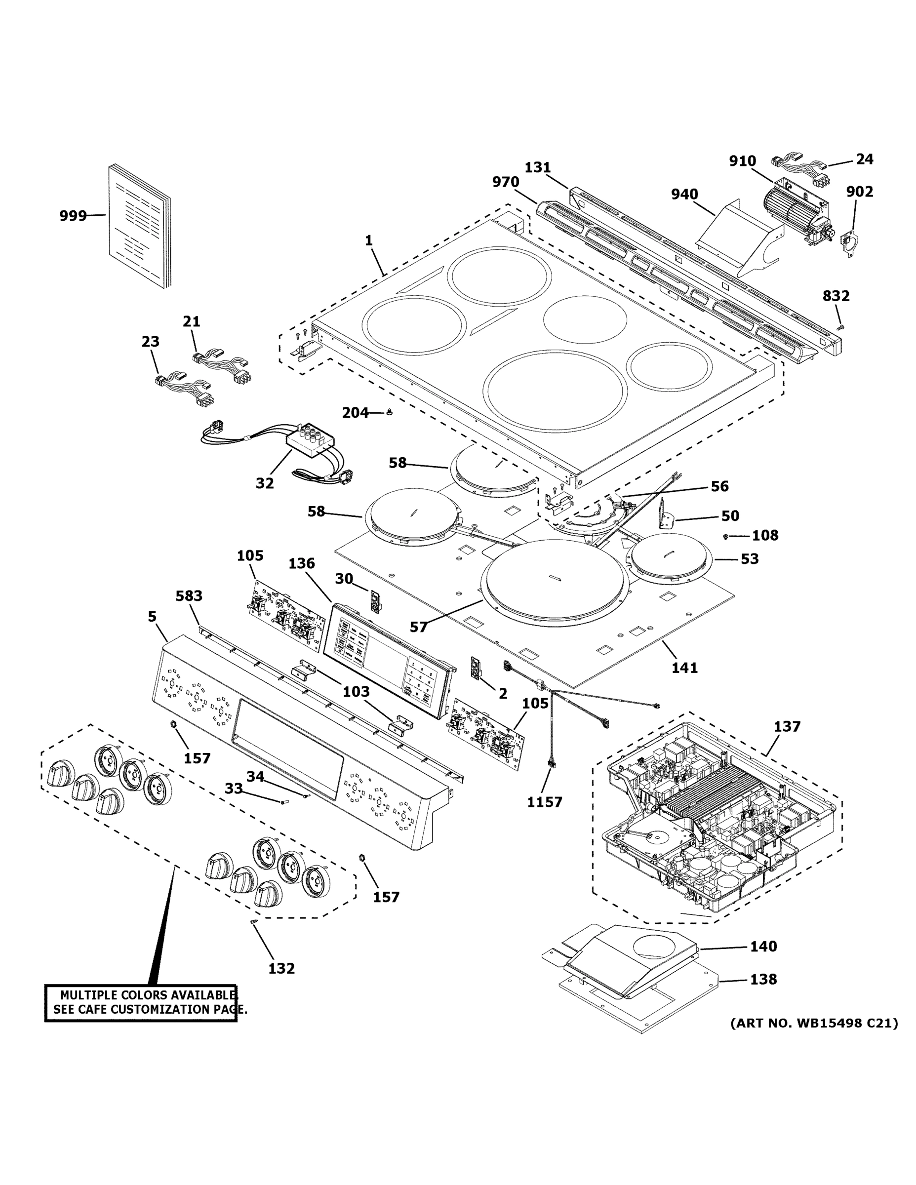 CONTROL PANEL & COOKTOP