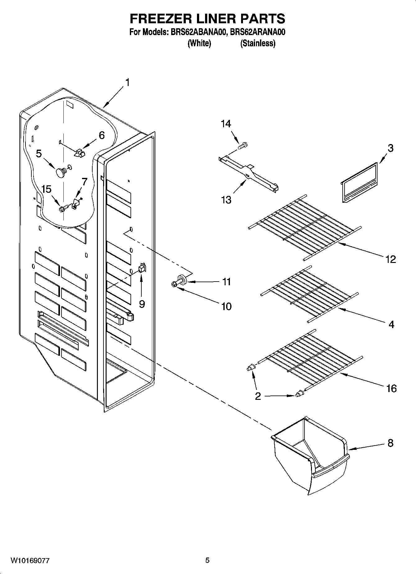 04 - FREEZER LINER PARTS