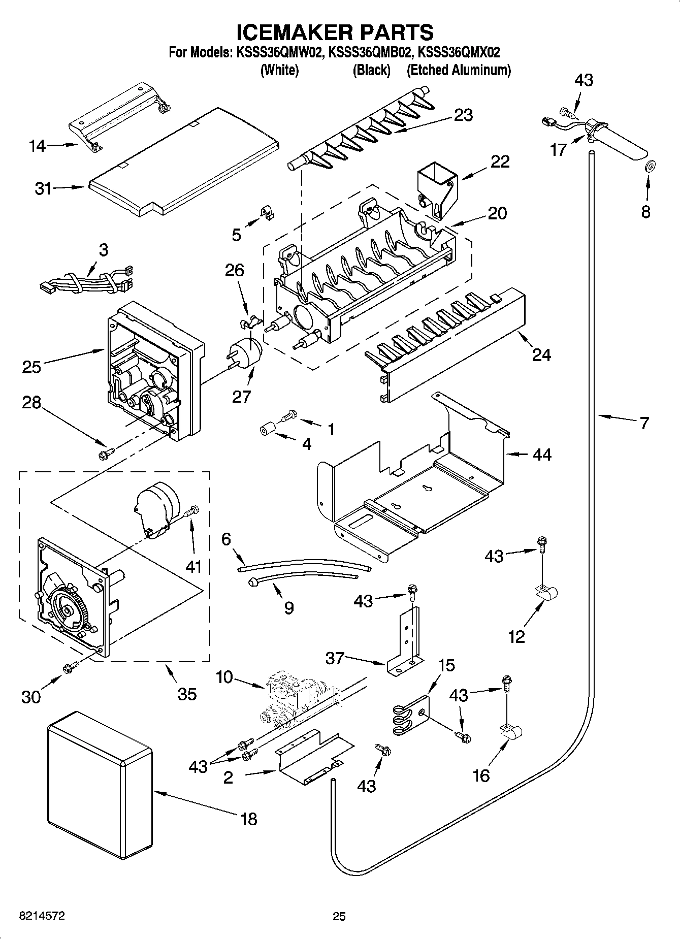 15 - ICEMAKER PARTS