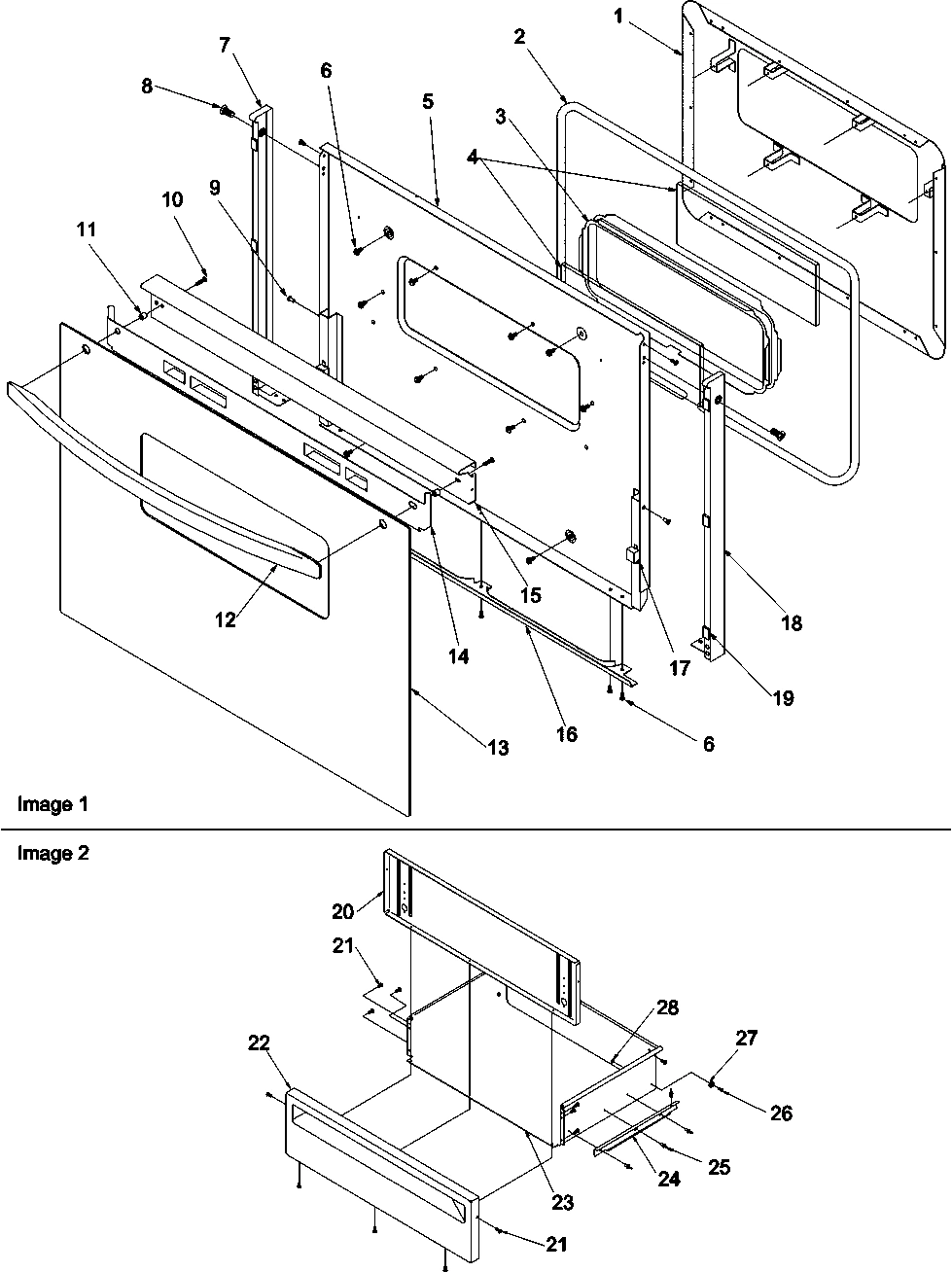 05 - Oven Door and Storage Drawer