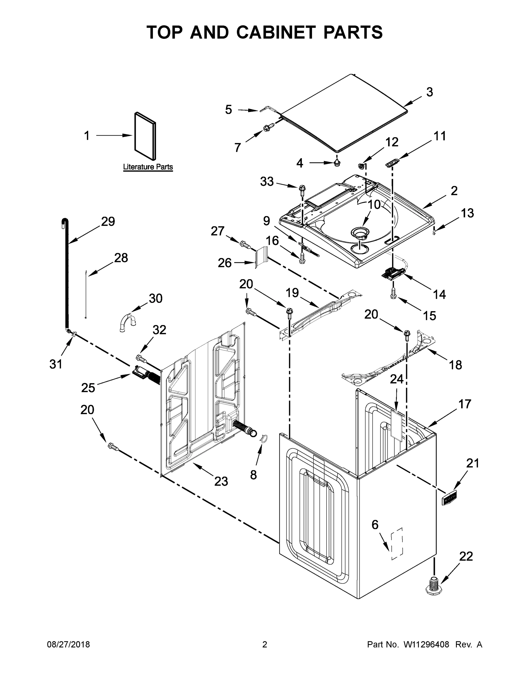 02 - TOP AND CABINET PARTS