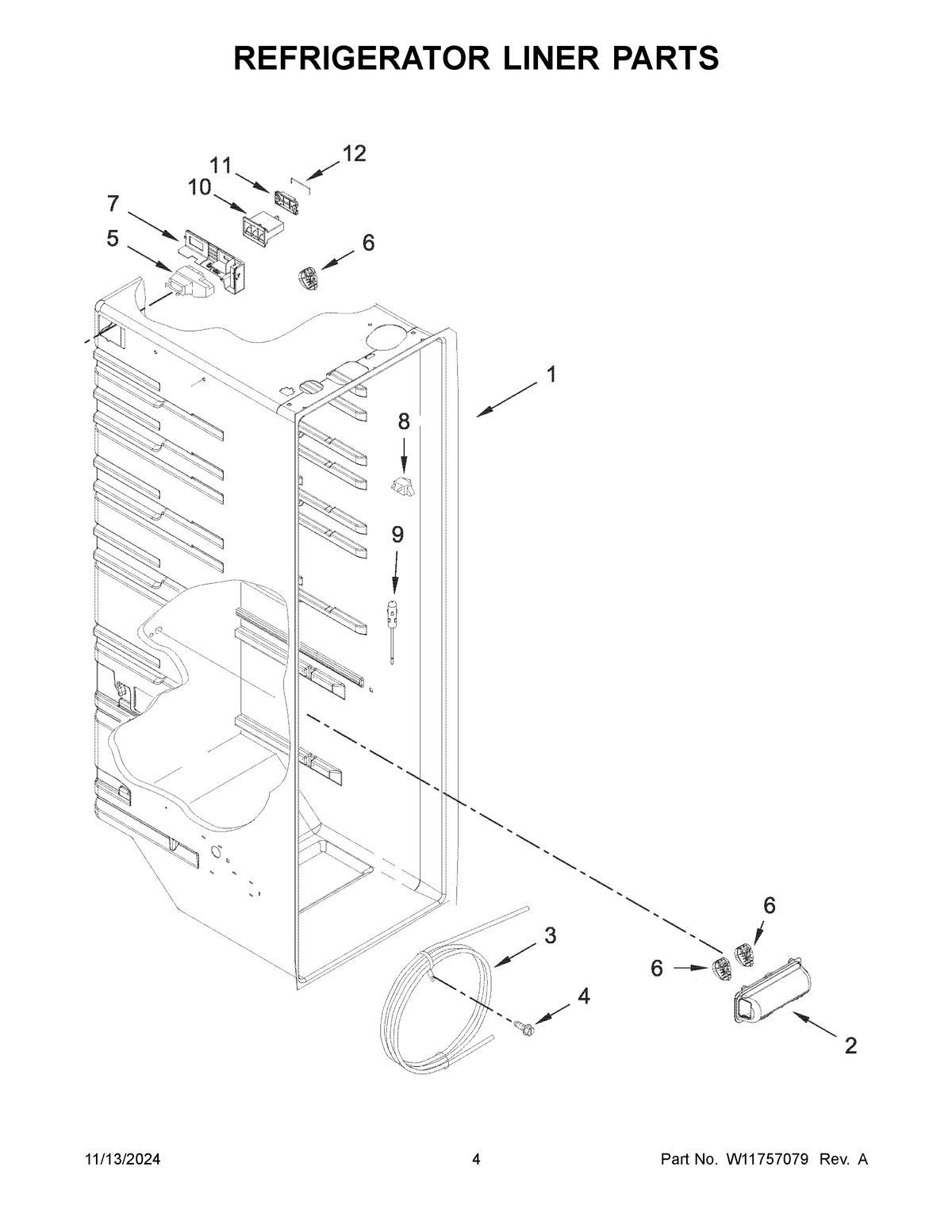 03 - REFRIGERATOR LINER PARTS