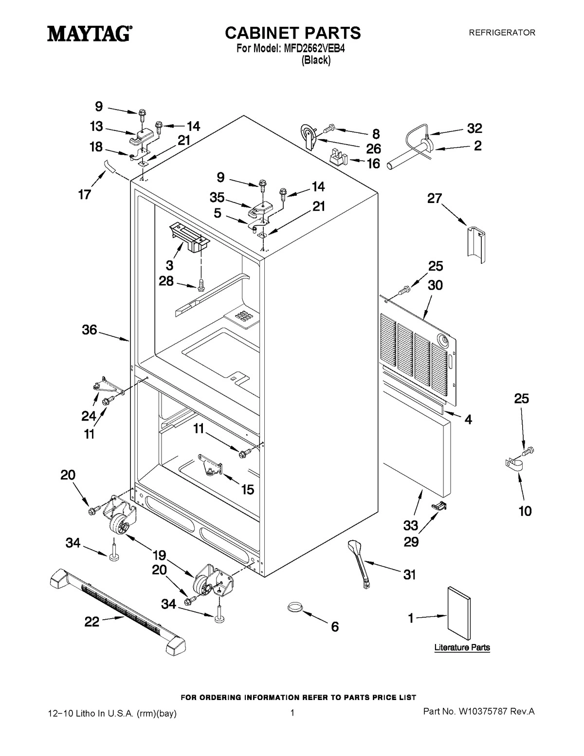 01 - CABINET PARTS