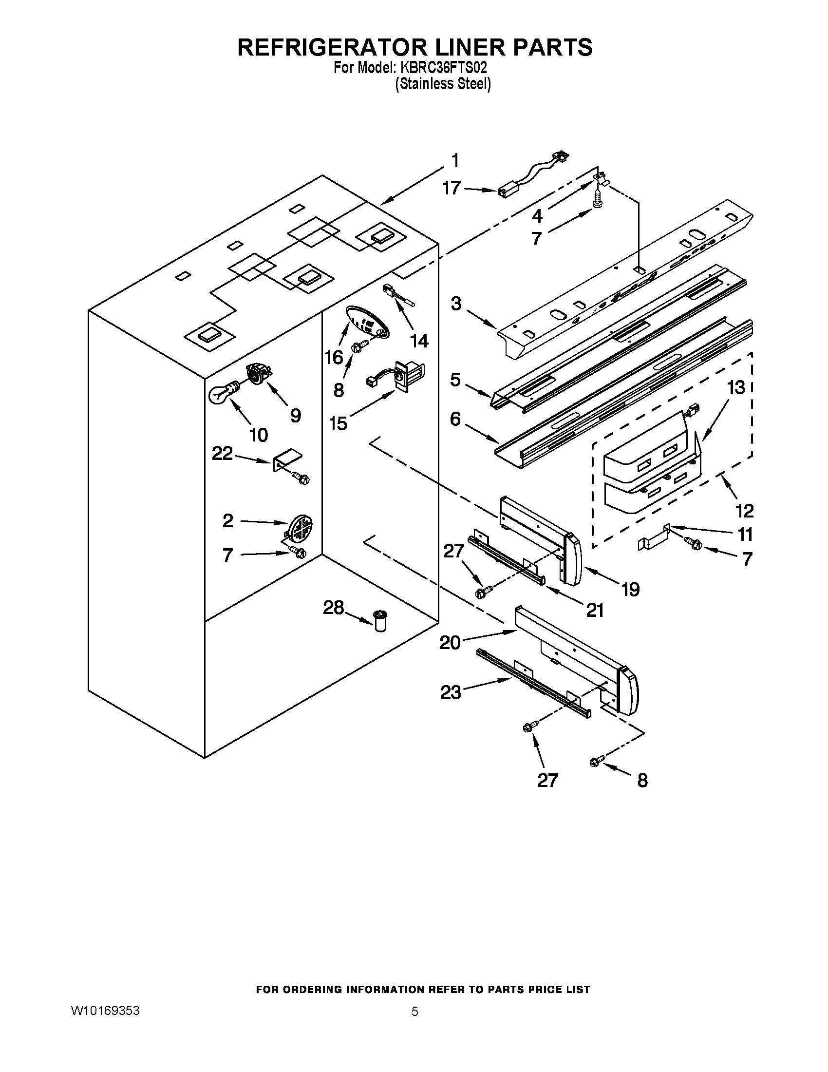 04 - REFRIGERATOR LINER PARTS