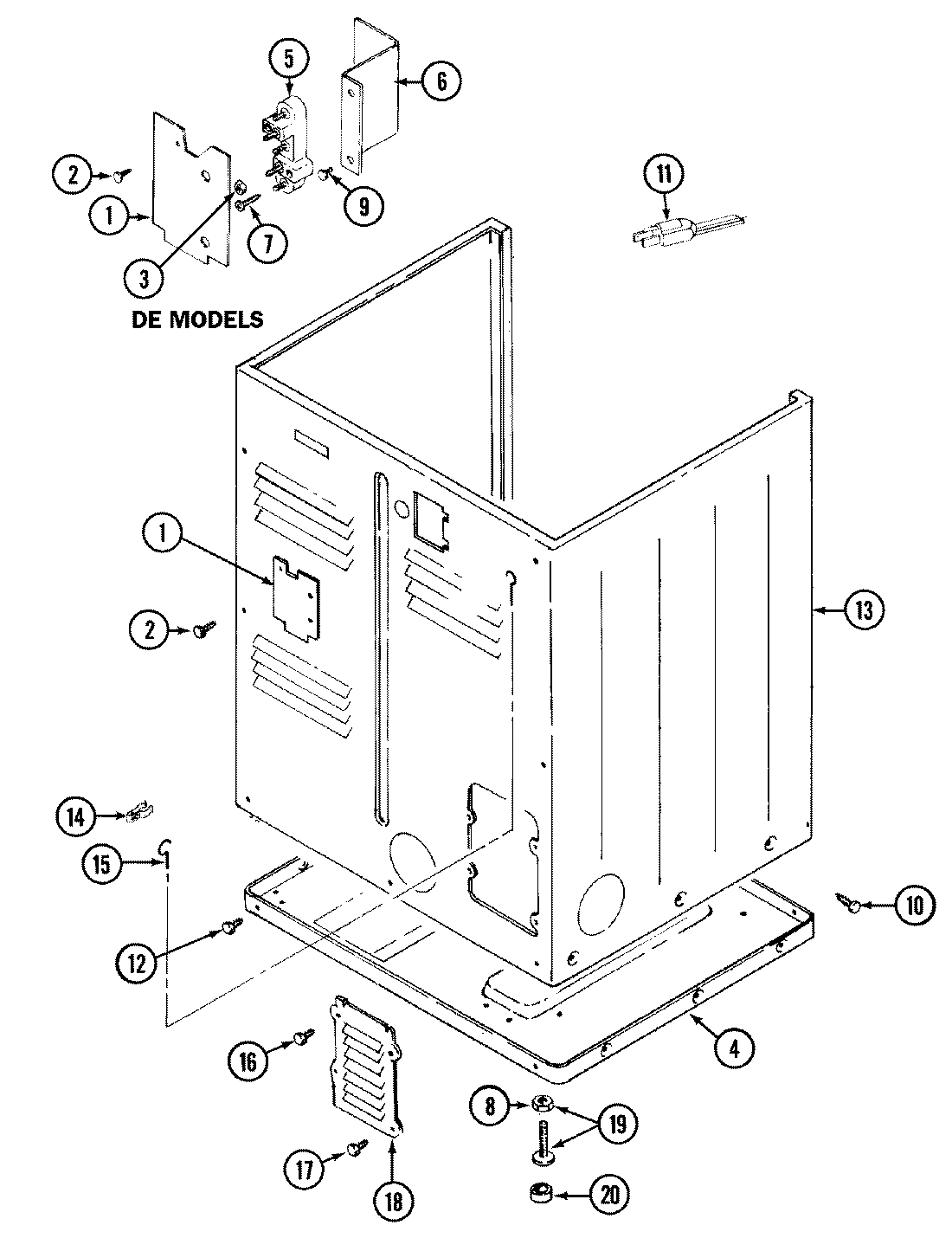 02 - CABINET (REAR LDE8604ADM)