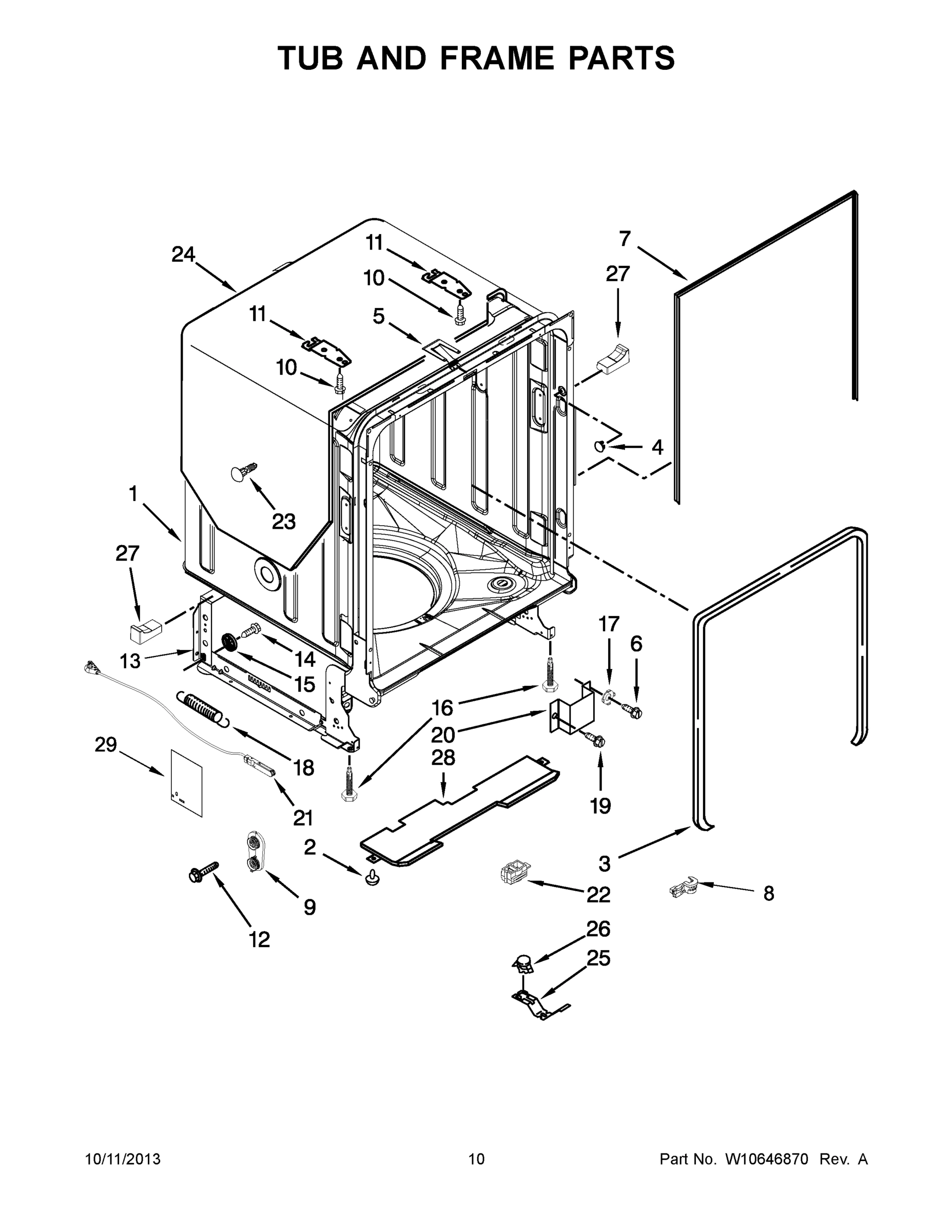 06 - TUB AND FRAME PARTS