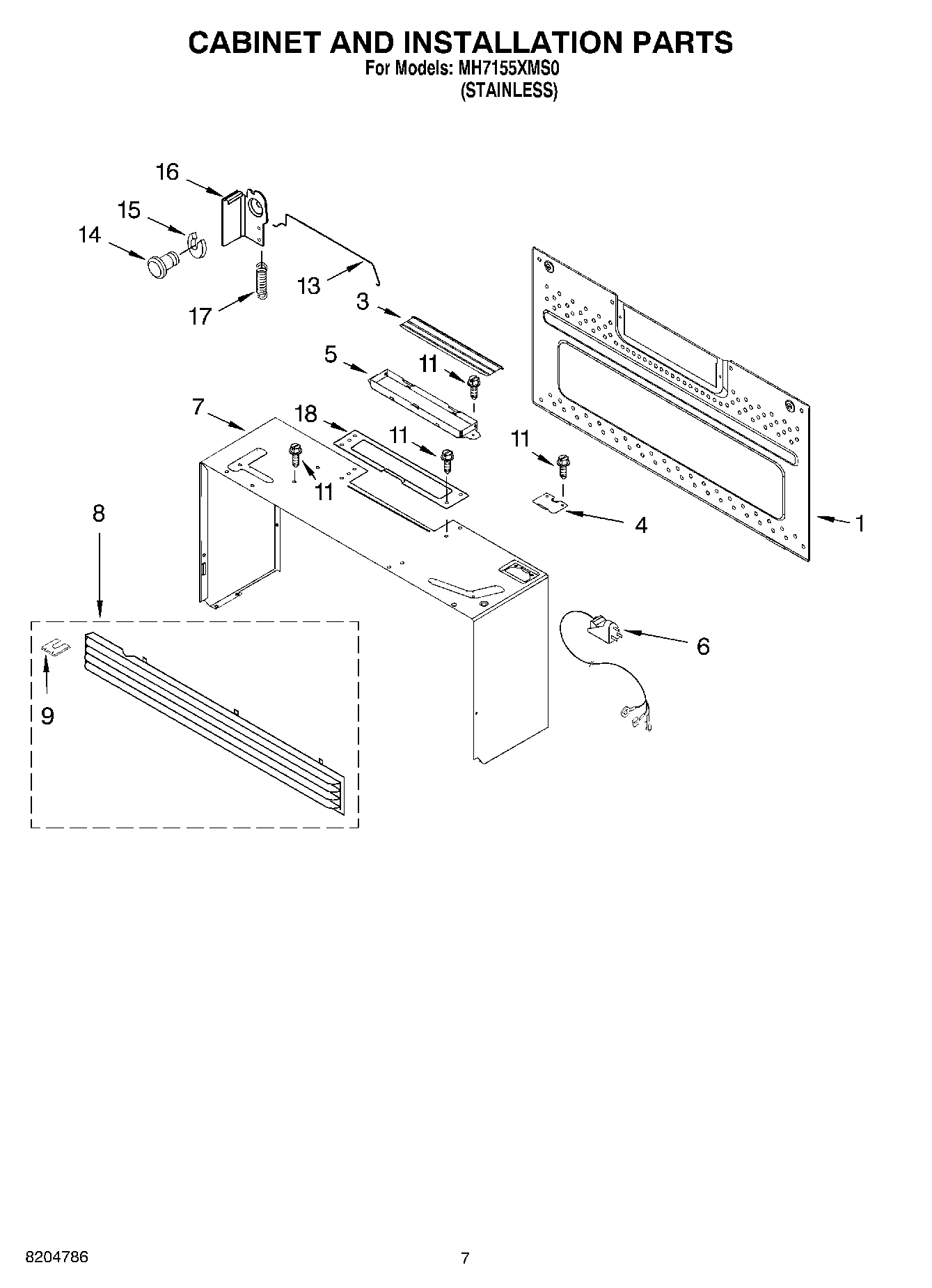 06 - CABINET AND INSTALLATION PARTS