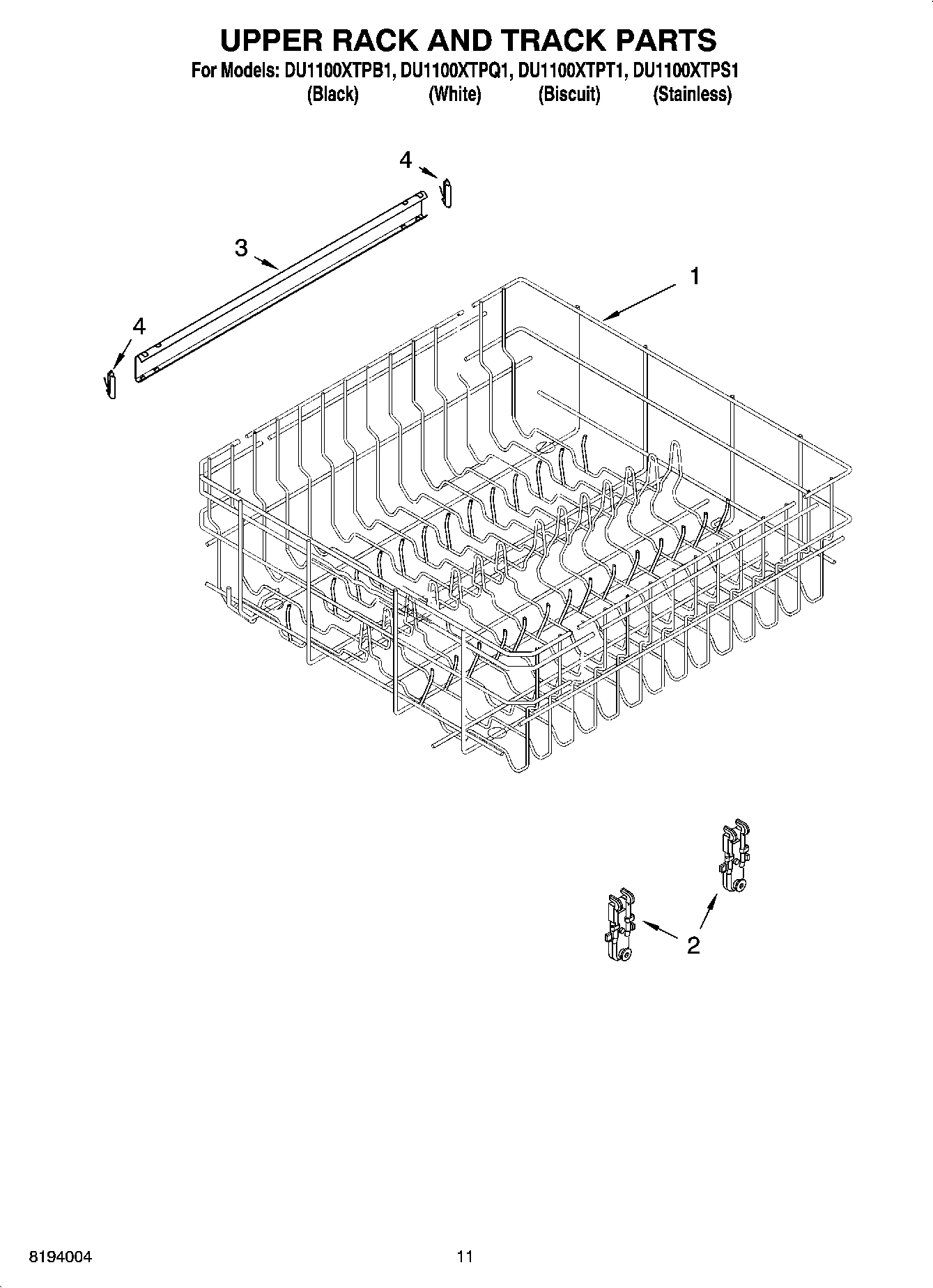 09 - UPPER RACK AND TRACK PARTS