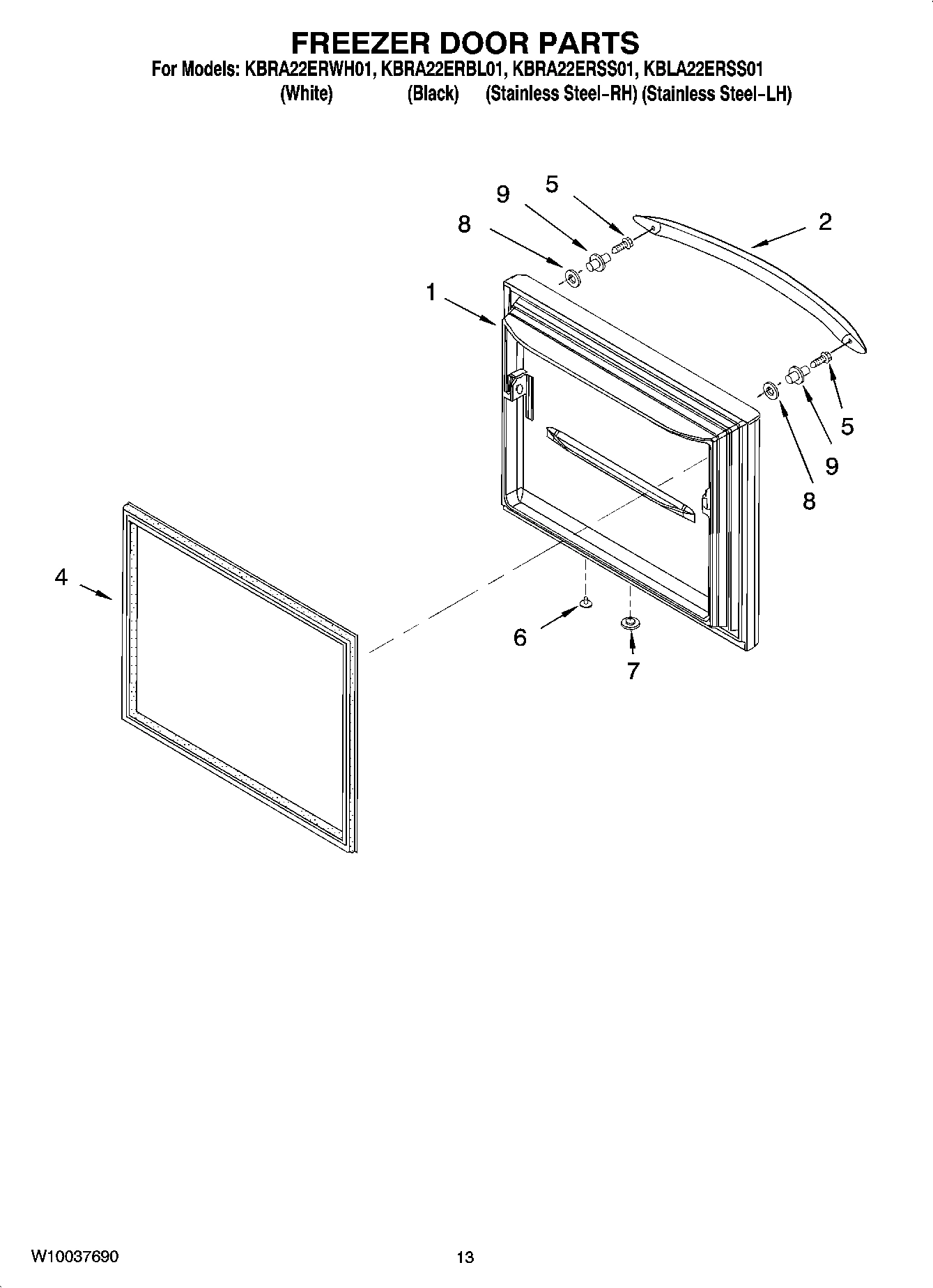 07 - FREEZER DOOR PARTS