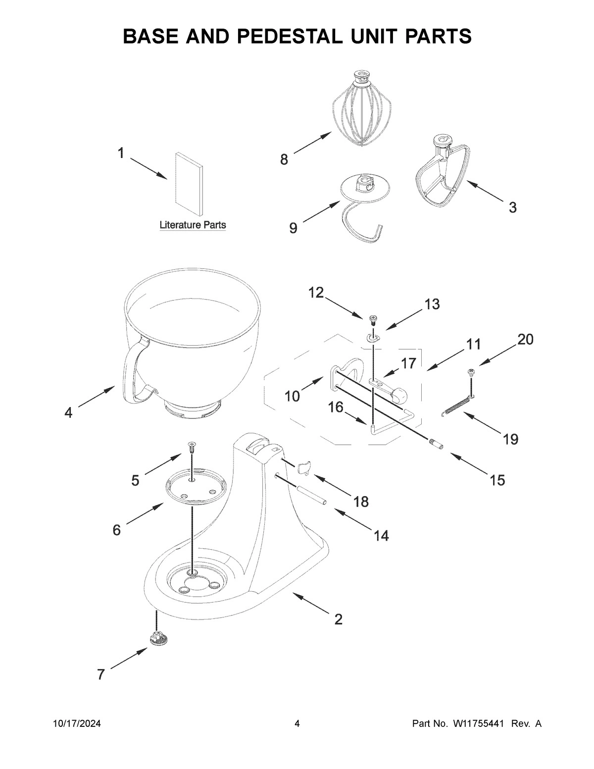 03 - BASE AND PEDESTAL UNIT PARTS