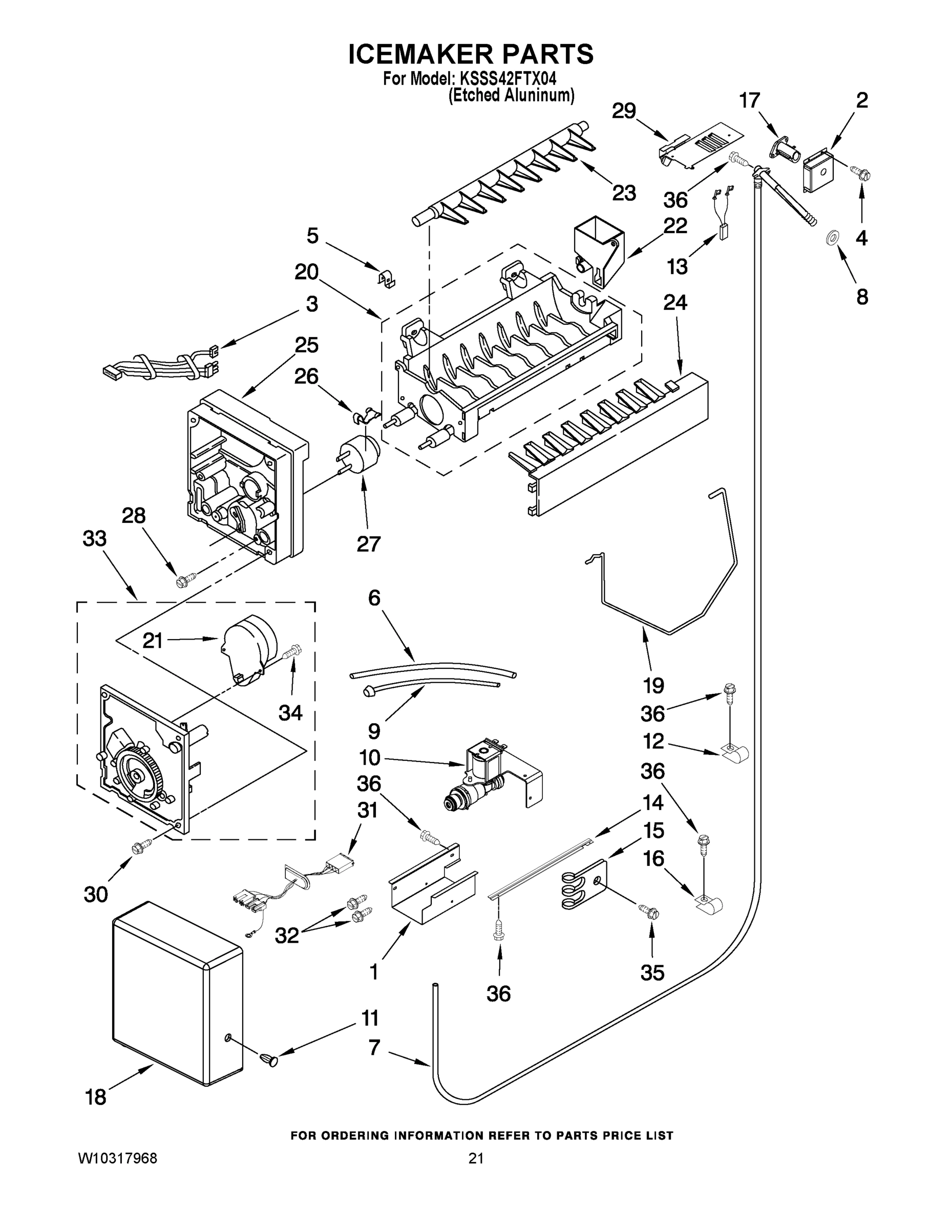 13 - ICEMAKER PARTS