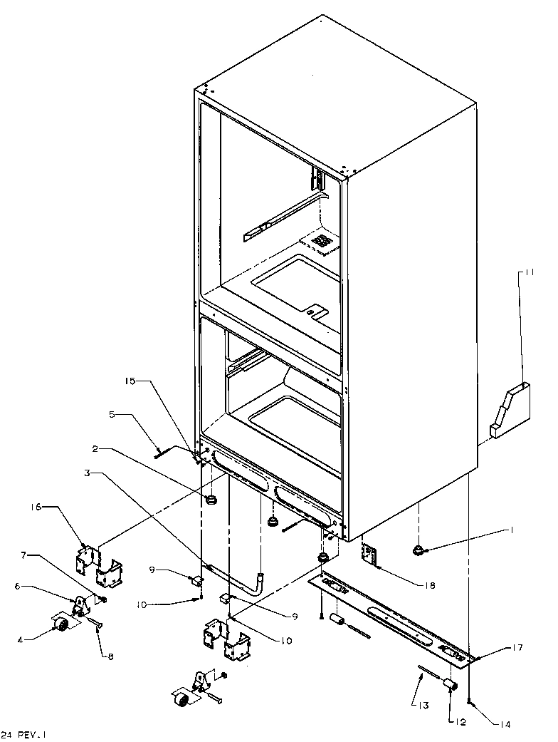 10 - ROLLERS/DRAIN TUBE