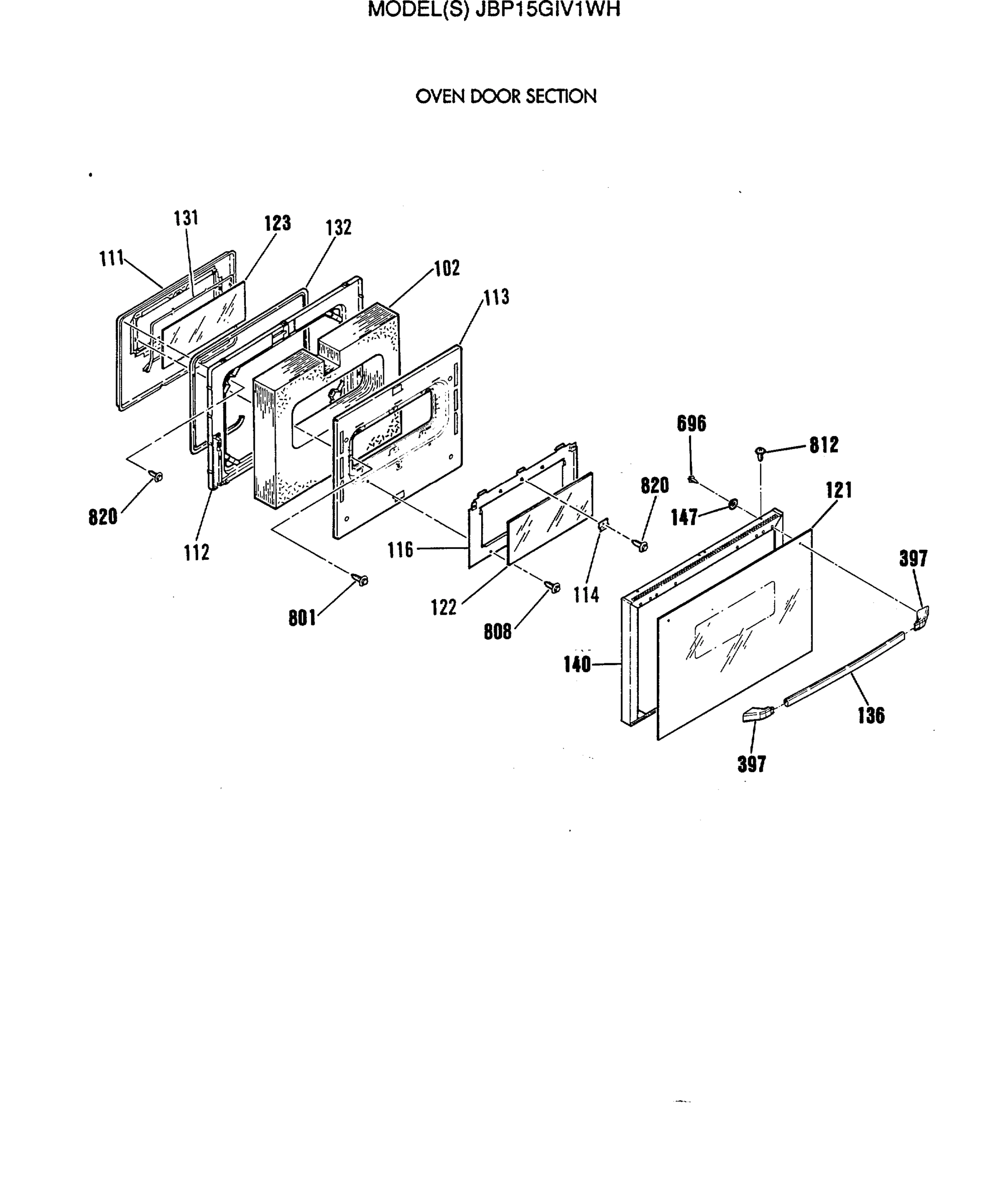 OVEN DOOR SECTION