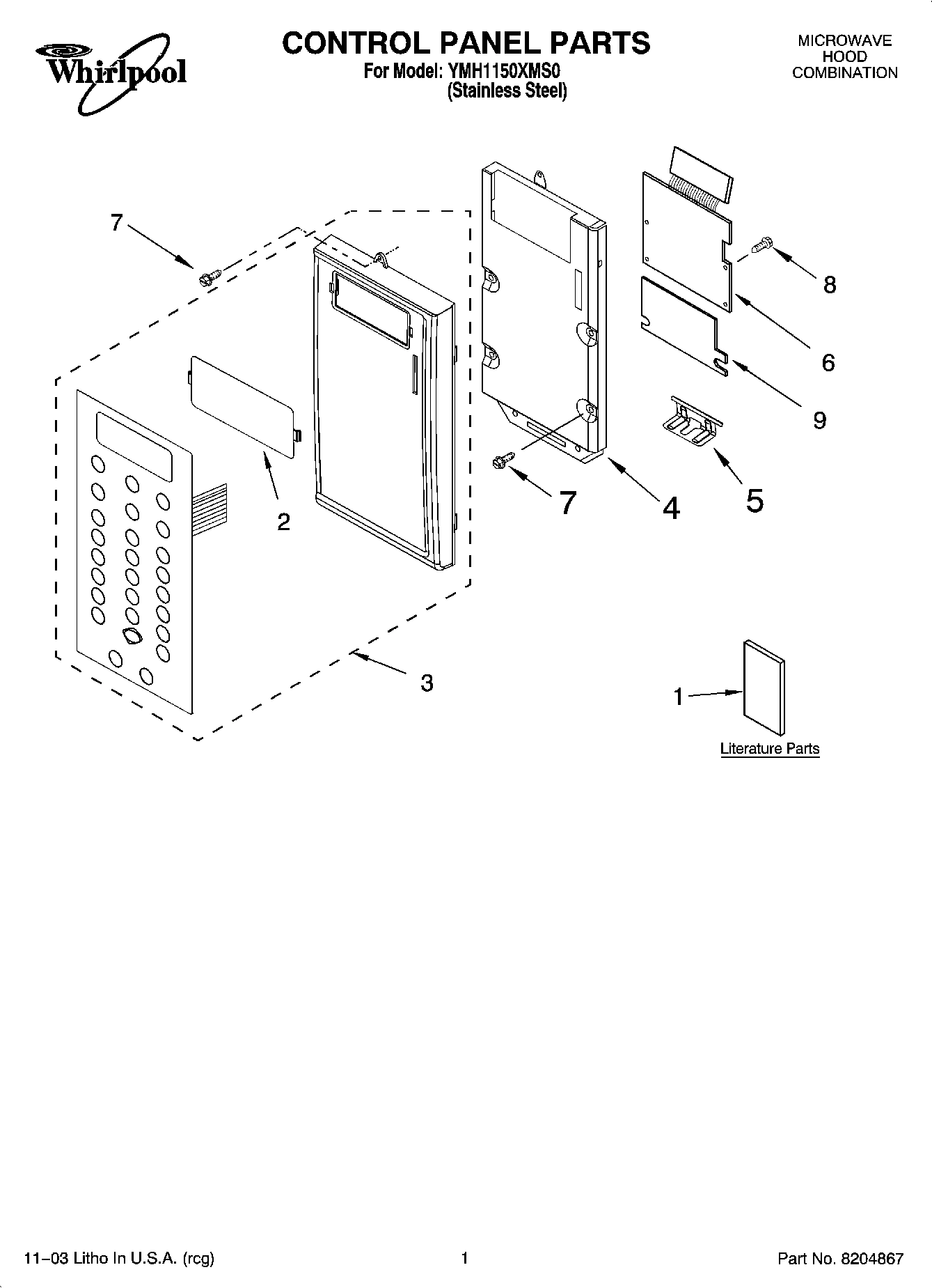 01 - CONTROL PANEL PARTS