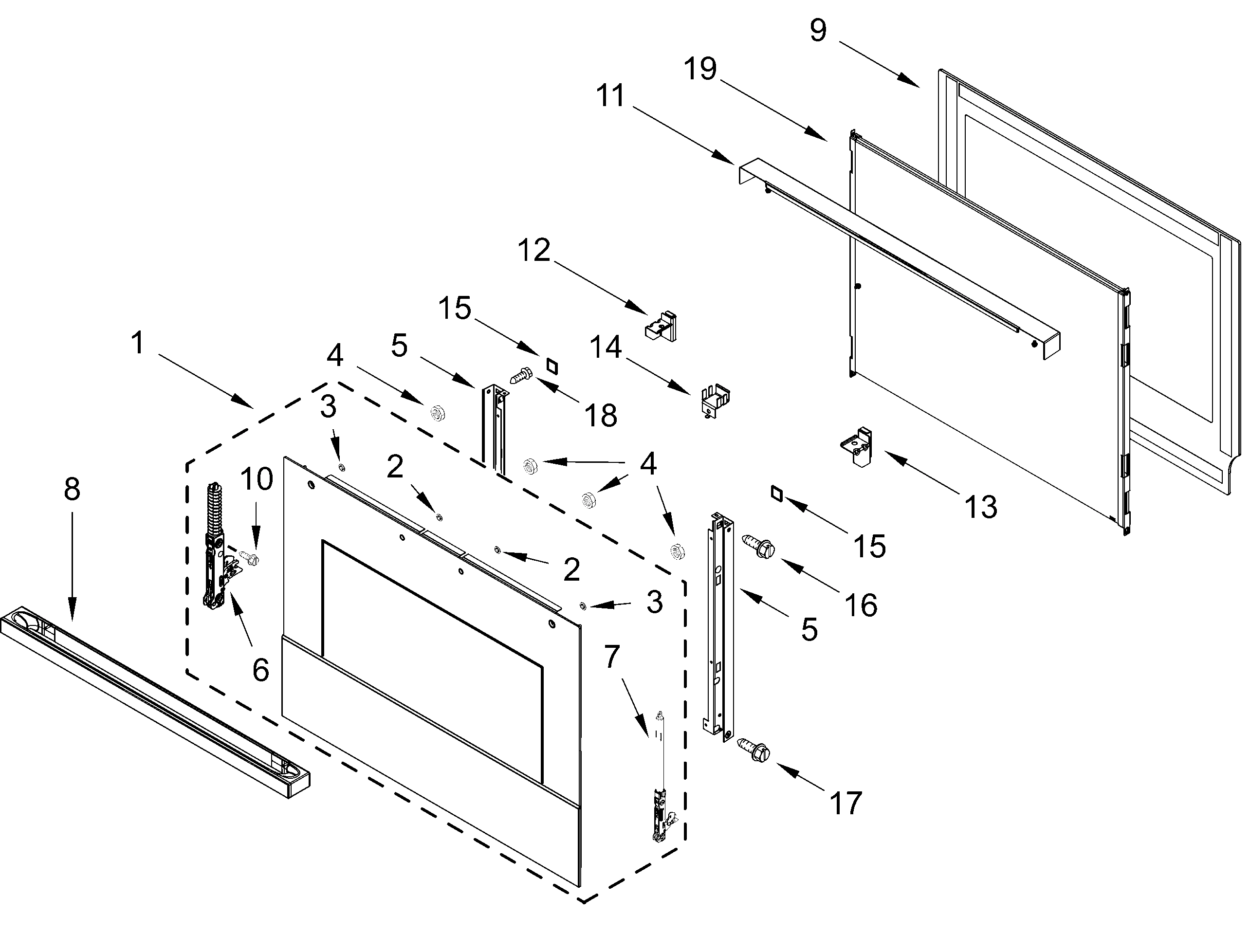 OVEN DOOR PARTS
