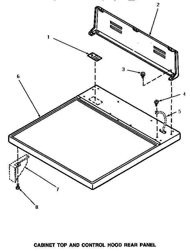 01 - CABINET TOP & CONTROL HOOD REAR PANEL
