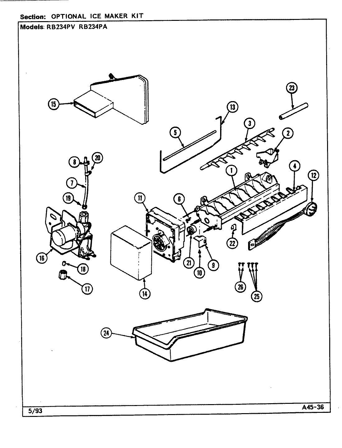 03 - OPTIONAL ICE MAKER KIT