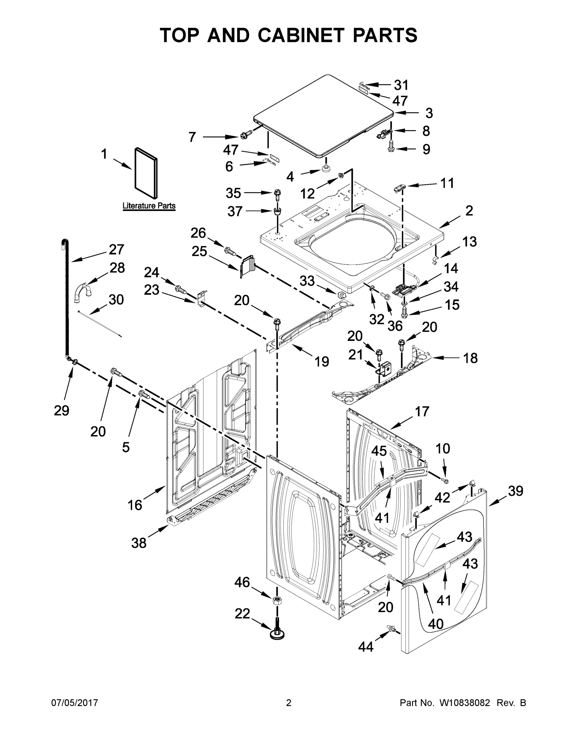 02 - TOP AND CABINET PARTS