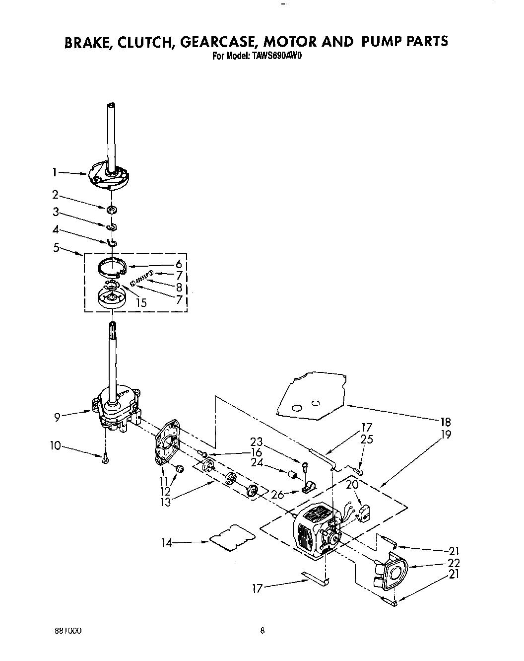 07 - BRAKE, CLUTCH, GEARCASE, MOTOR AND PUMP
