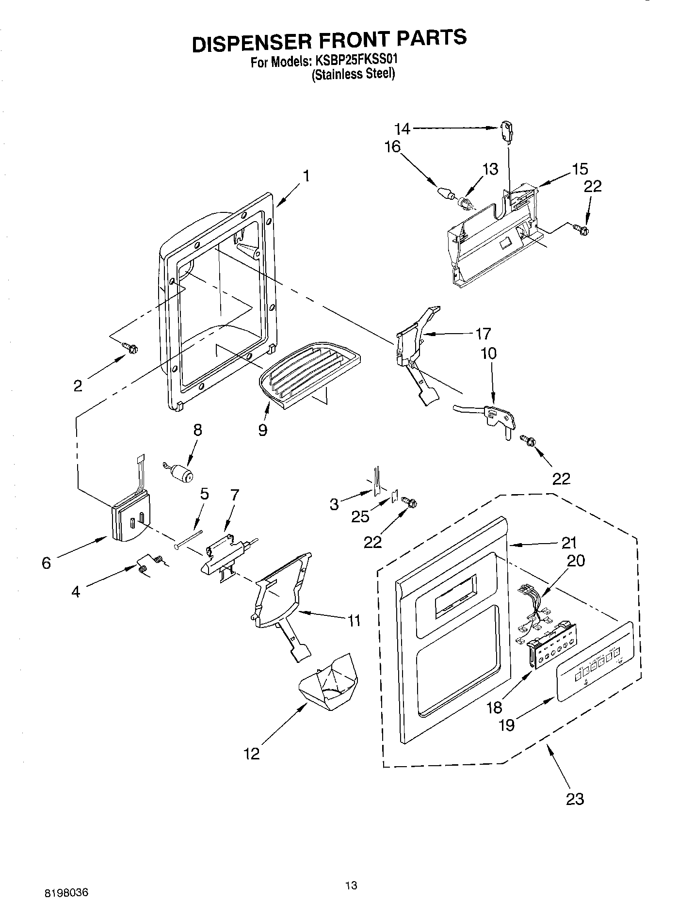 08 - DISPENSER FRONT PARTS