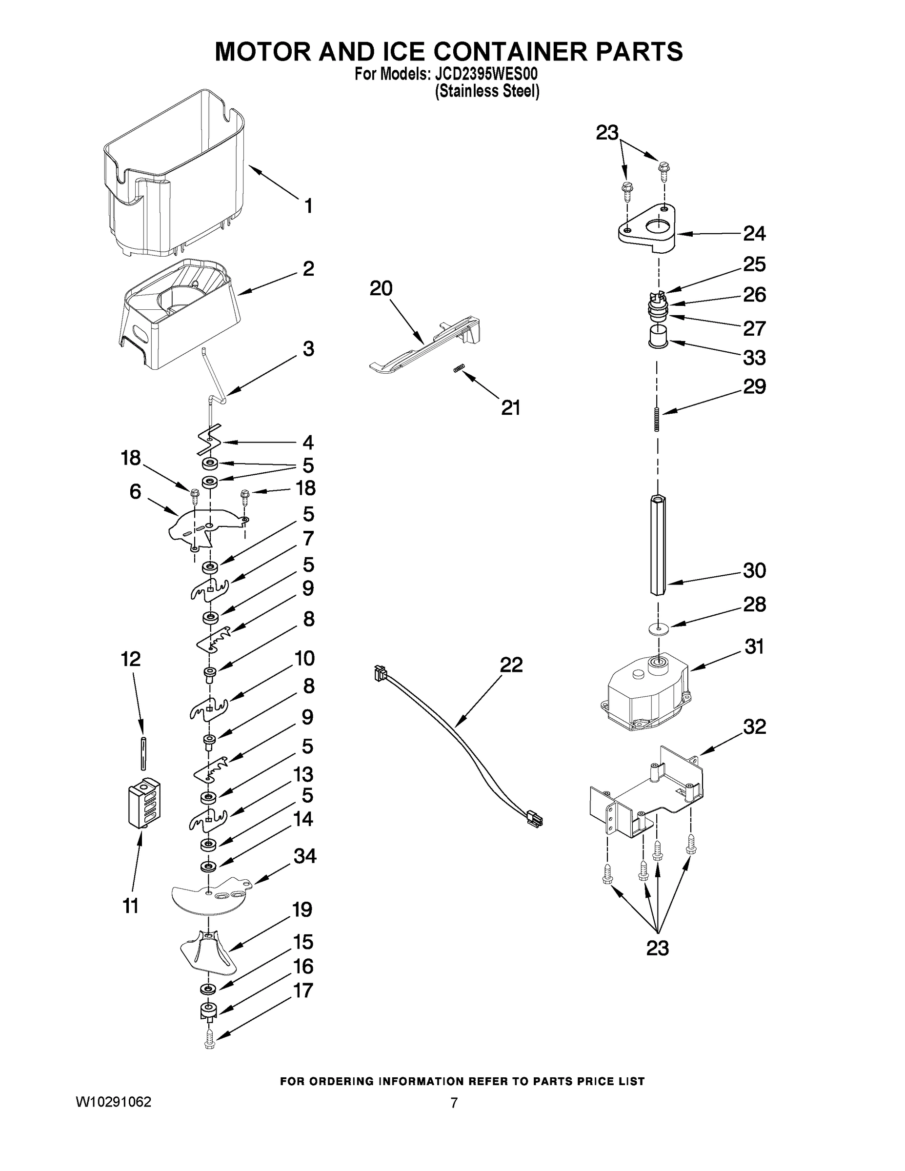 05 - MOTOR AND ICE CONTAINER PARTS