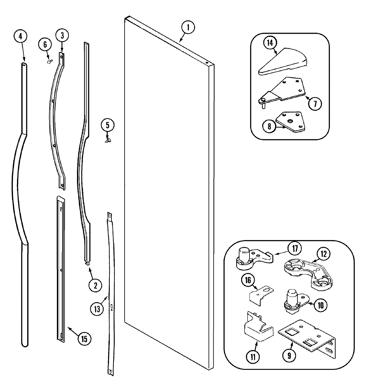 08 - FRESH FOOD OUTER DOOR (JSD2789GEB/Q/W)