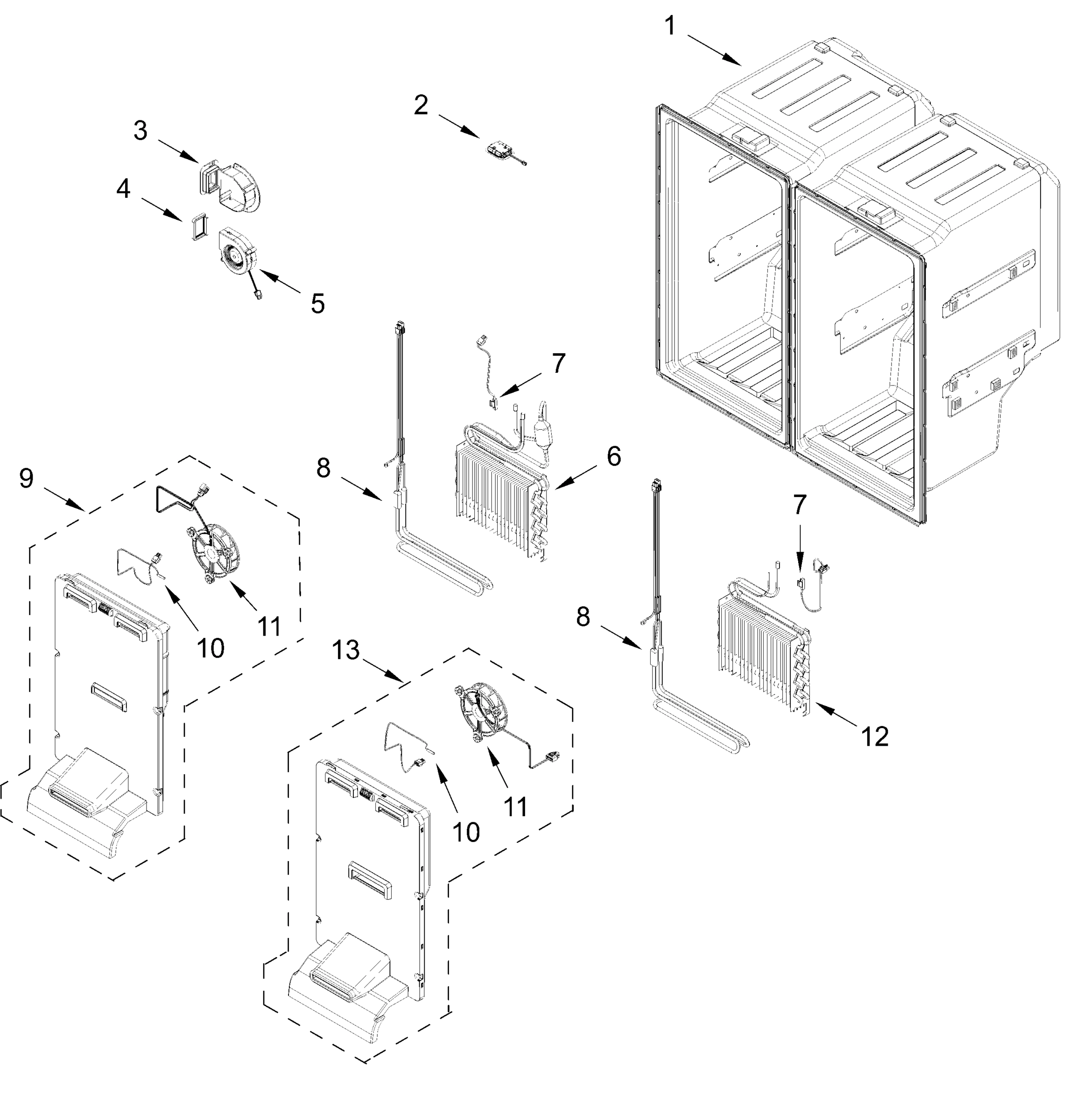 FREEZER LINER PARTS
