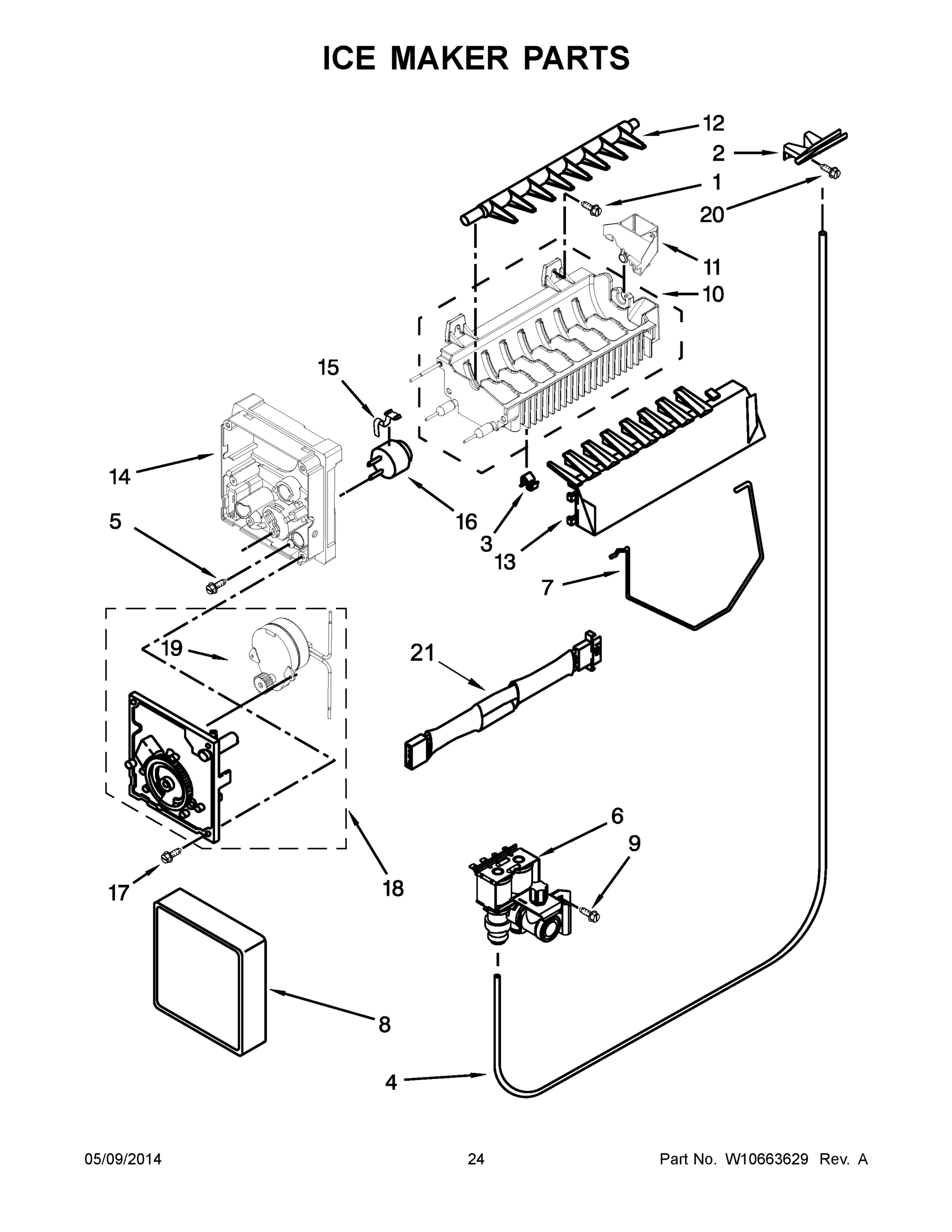 13 - ICE MAKER PARTS