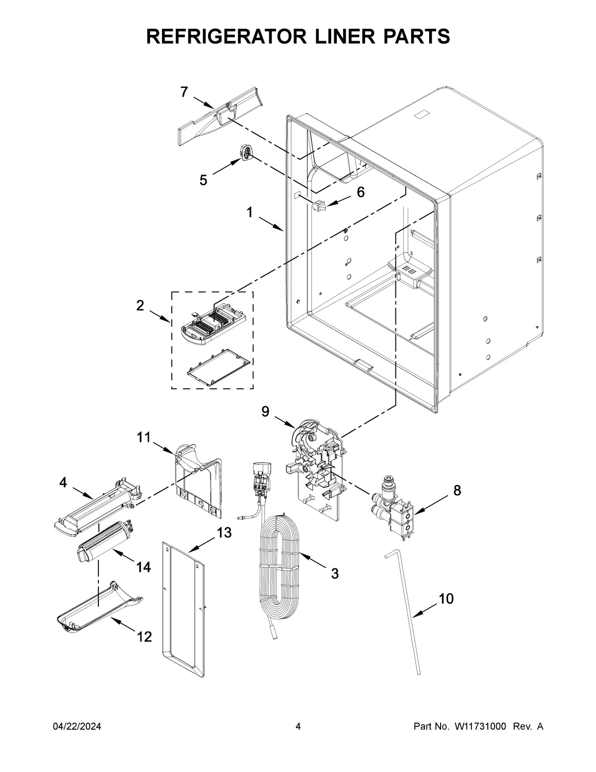 03 - REFRIGERATOR LINER PARTS
