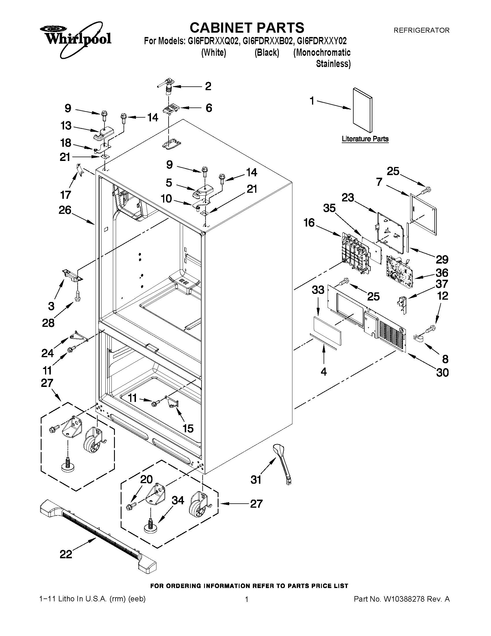 01 - CABINET PARTS