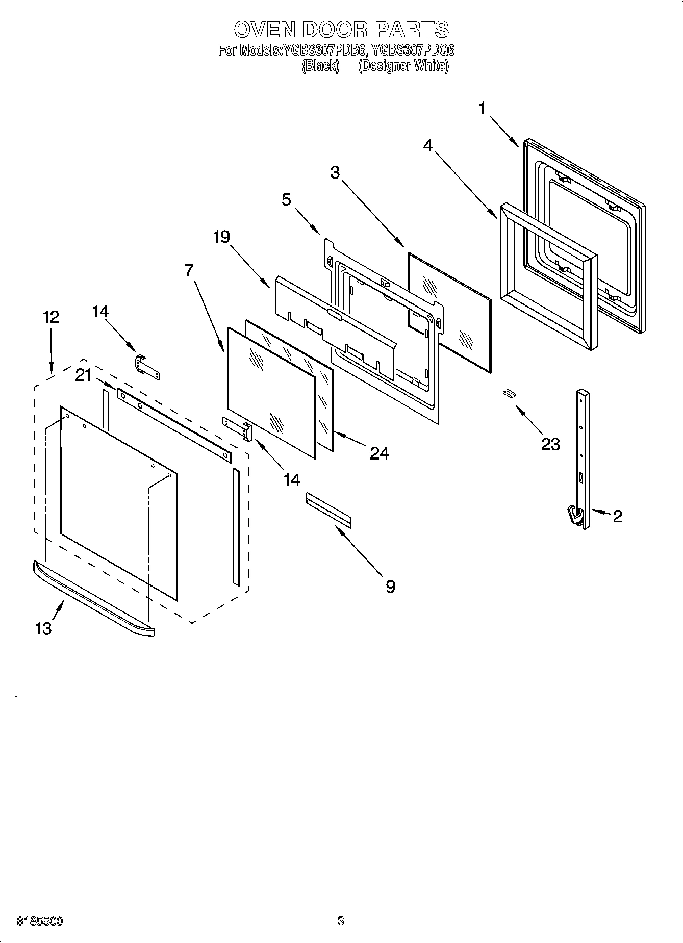 02 - OVEN DOOR PARTS