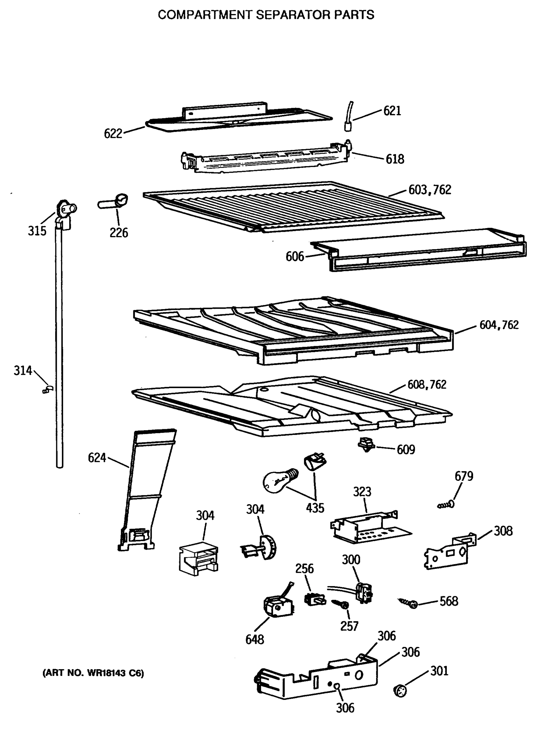COMPARAMENT SEPARATOR PARTS
