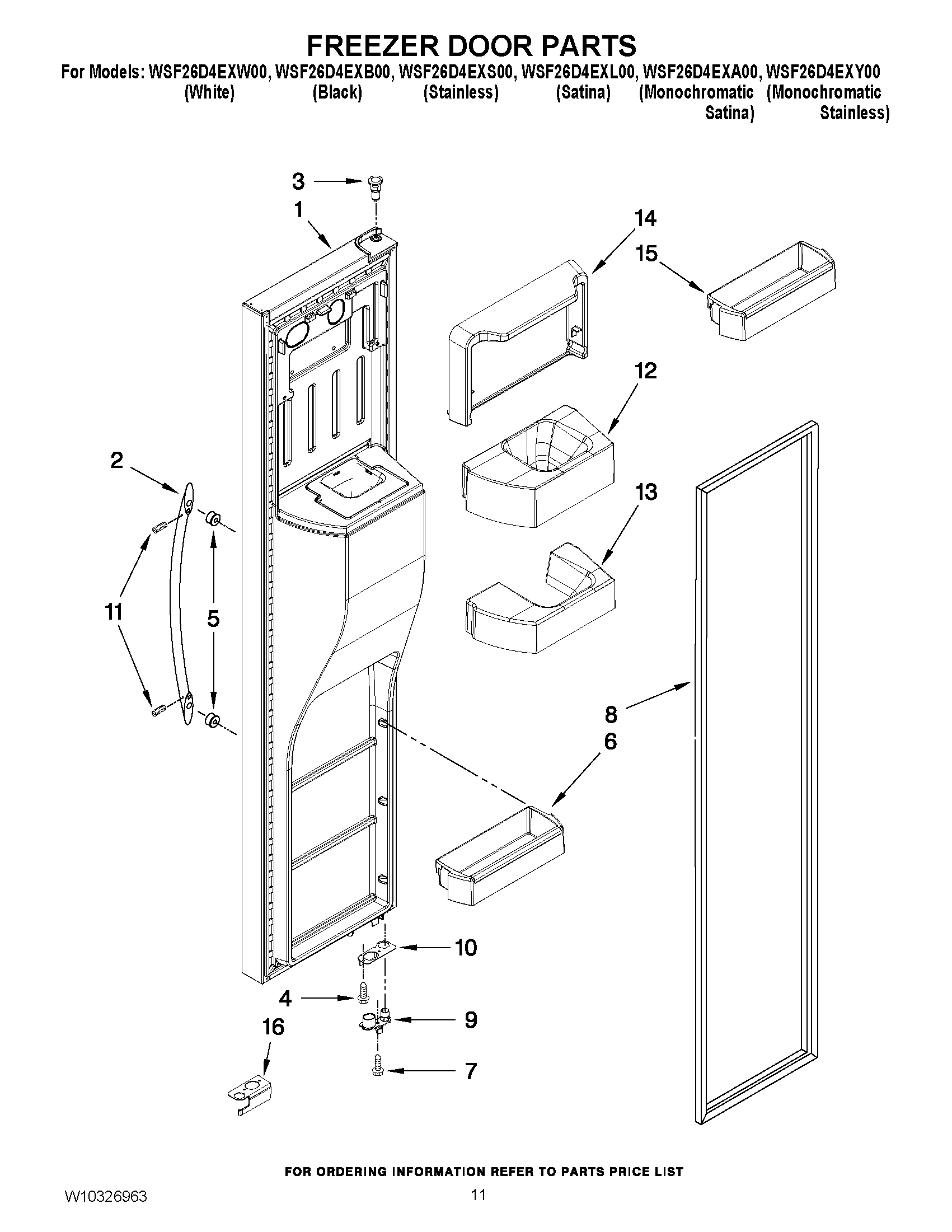 07 - FREEZER DOOR PARTS