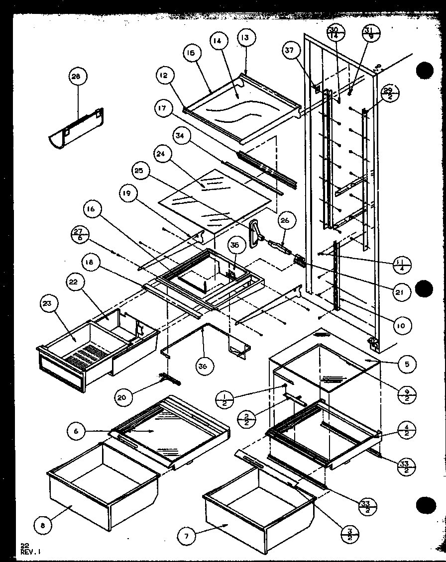 14 - REF SHELVING AND DRAWERS