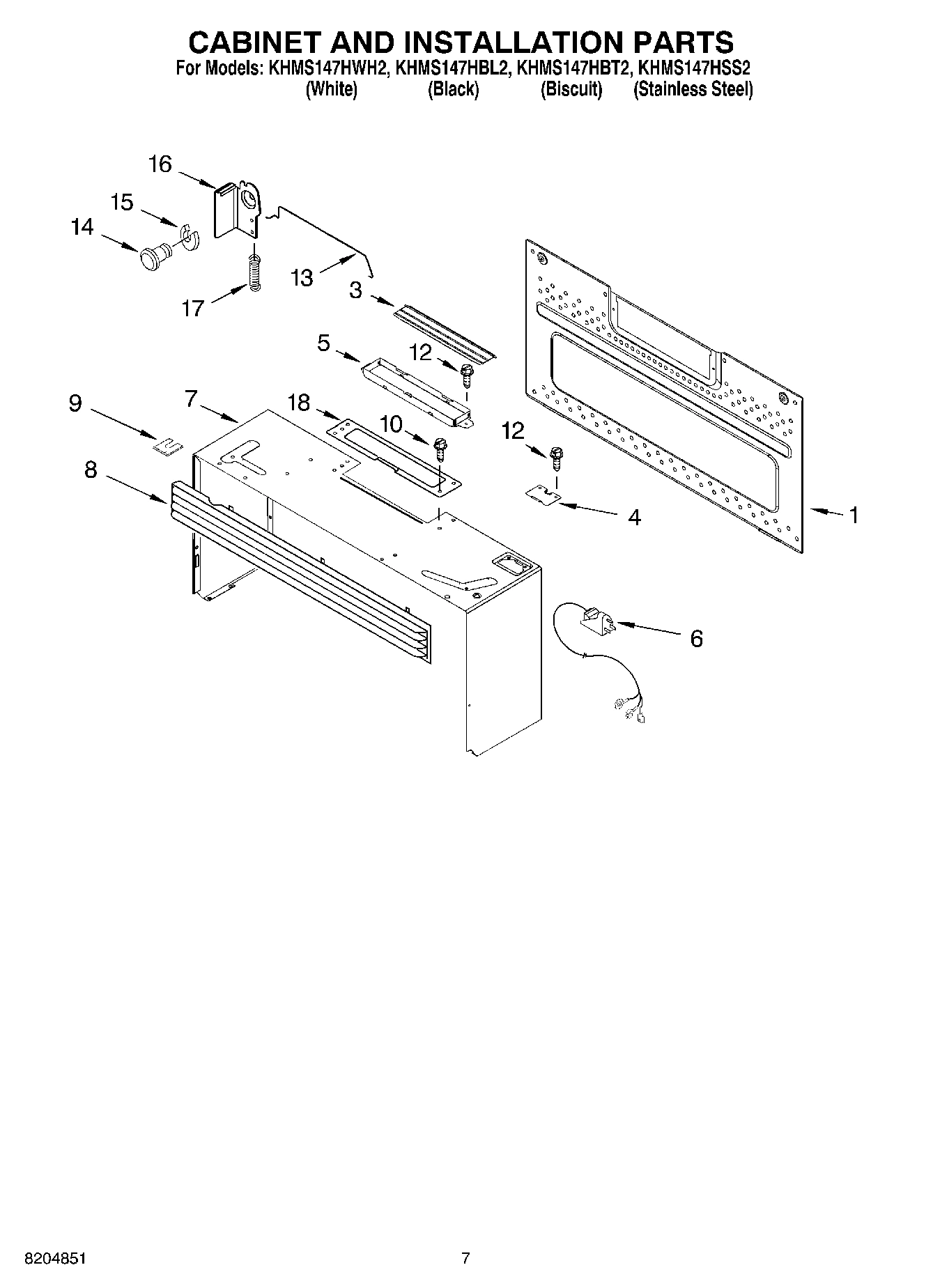 06 - CABINET AND INSTALLATION PARTS