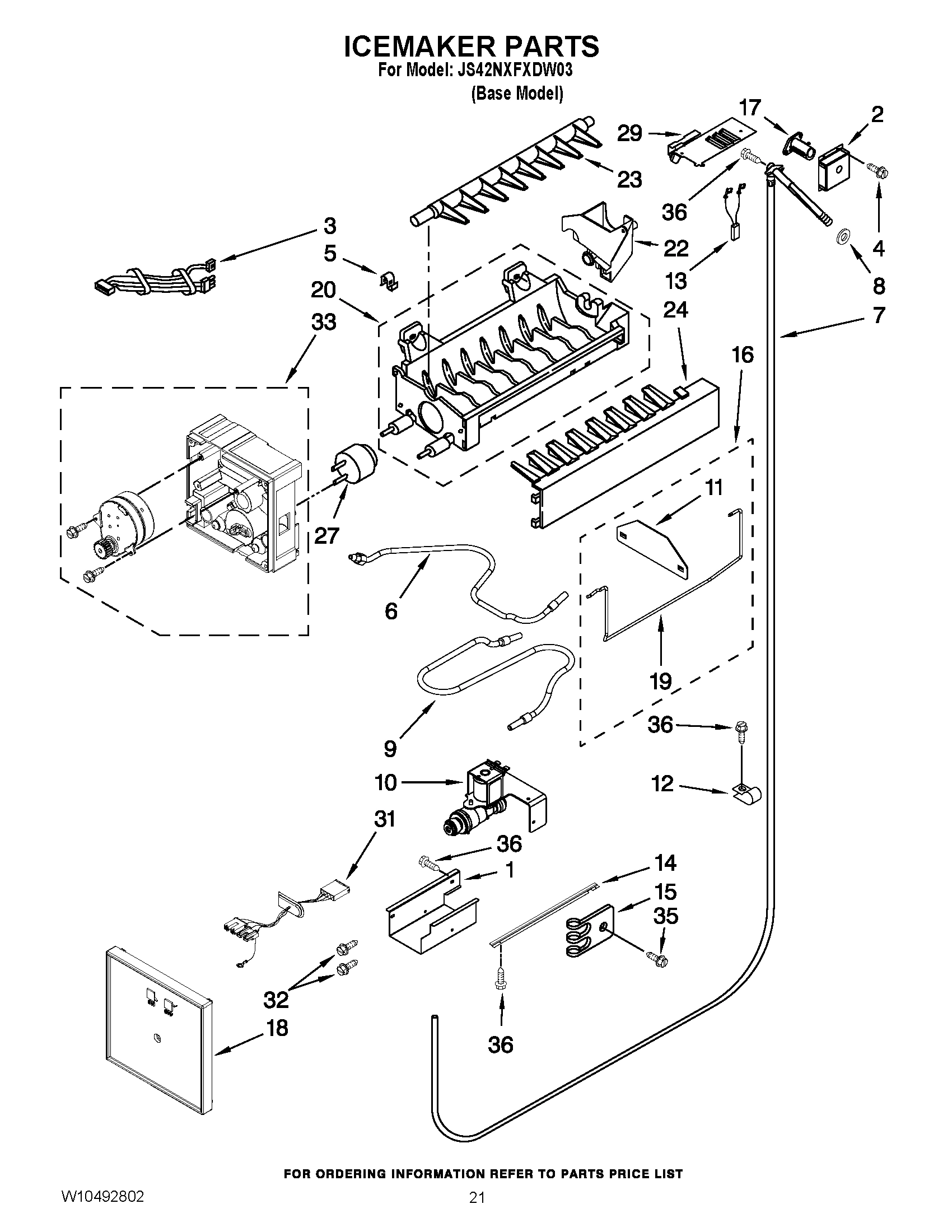 13 - ICEMAKER PARTS