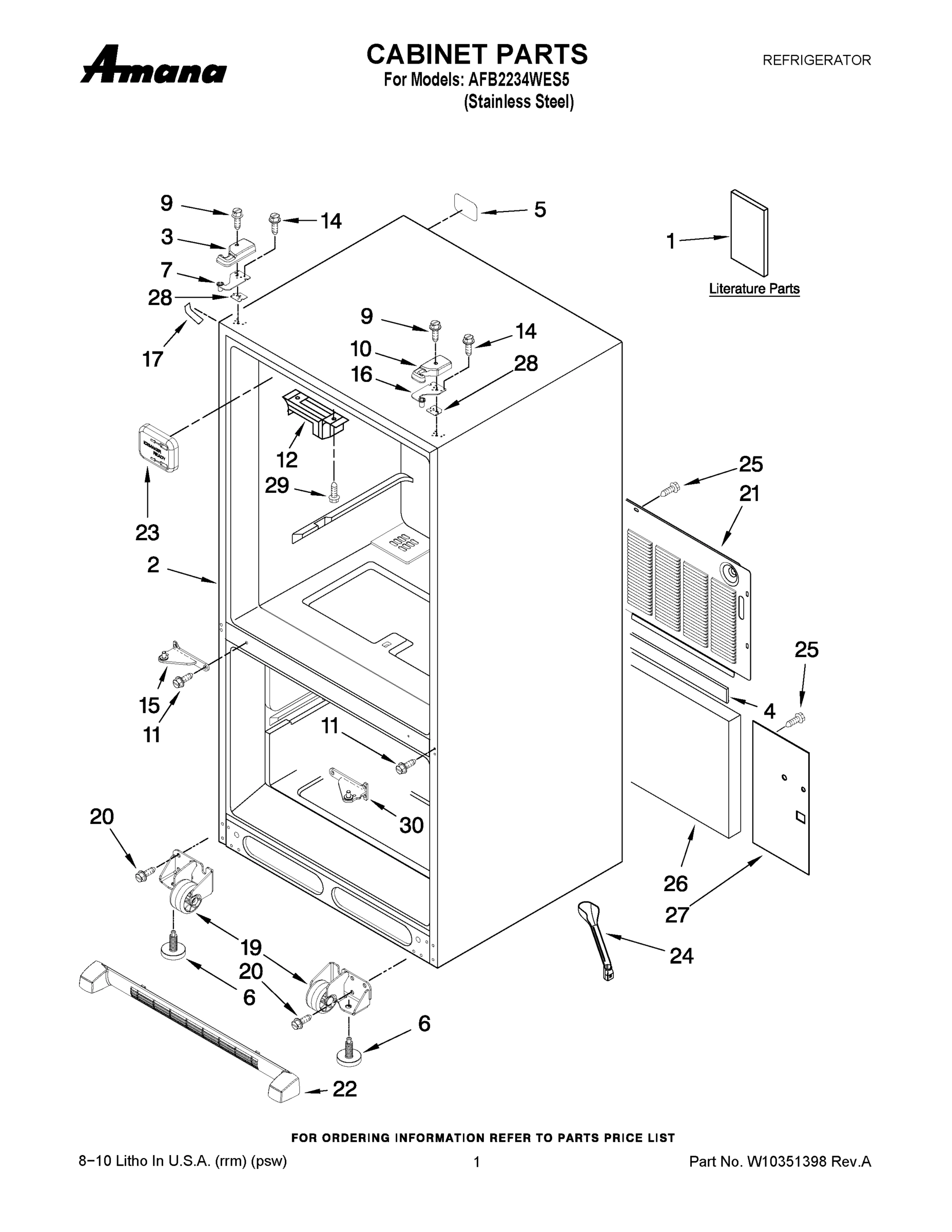 01 - CABINET PARTS