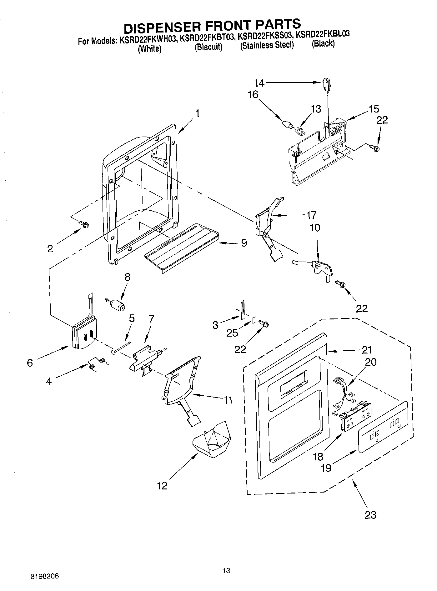 08 - DISPENSER FRONT PARTS