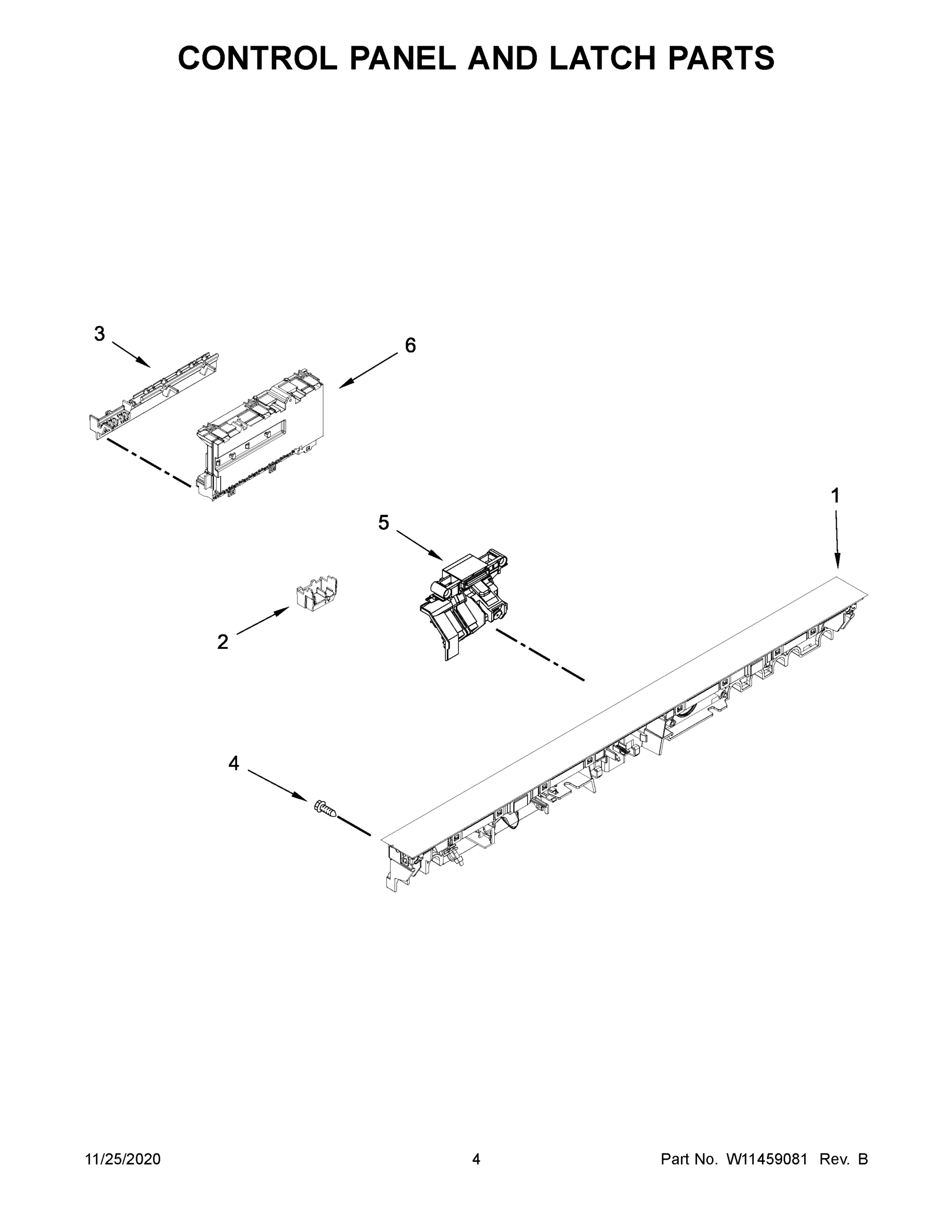03 - CONTROL PANEL AND LATCH PARTS