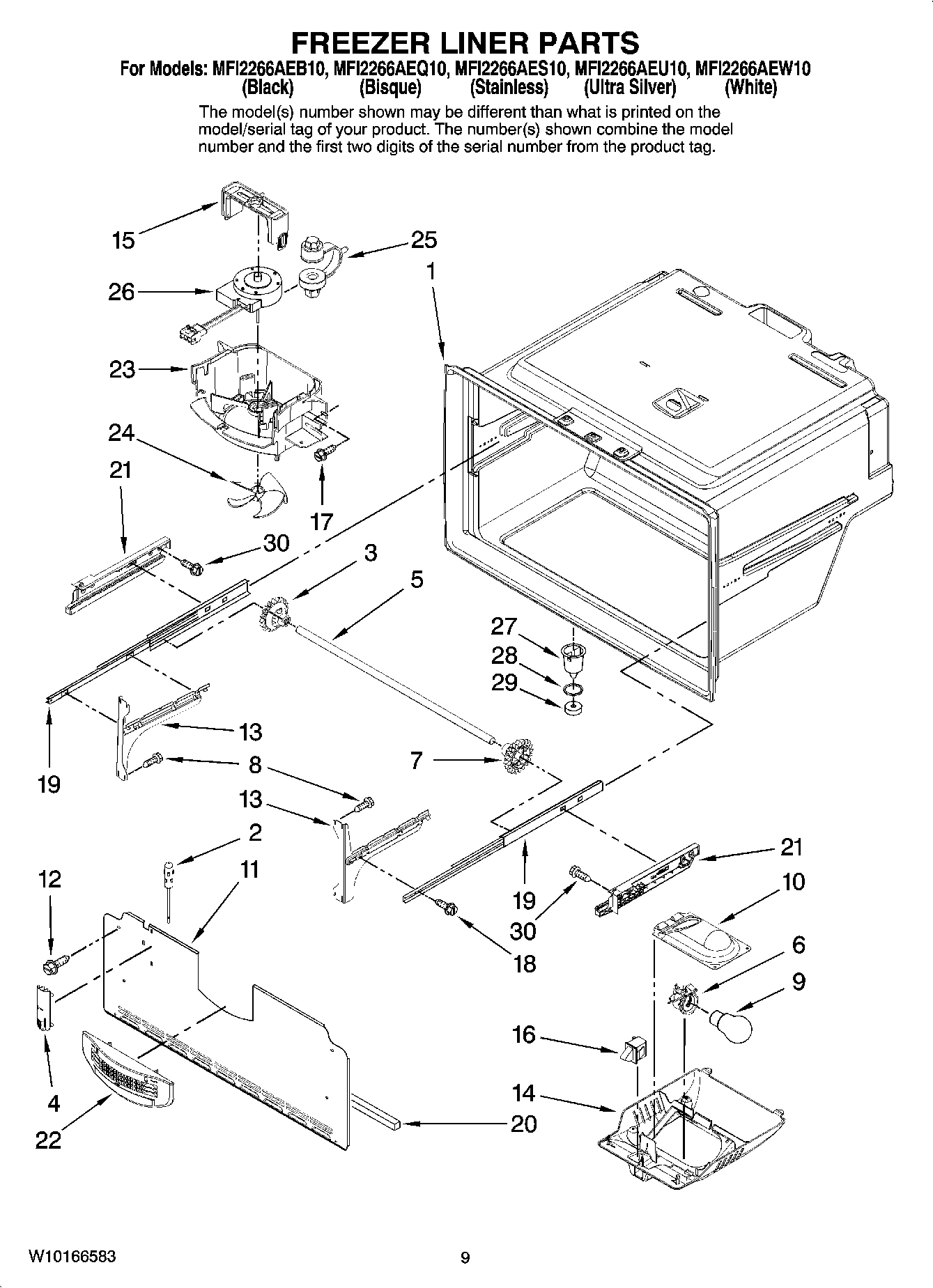 05 - FREEZER LINER PARTS