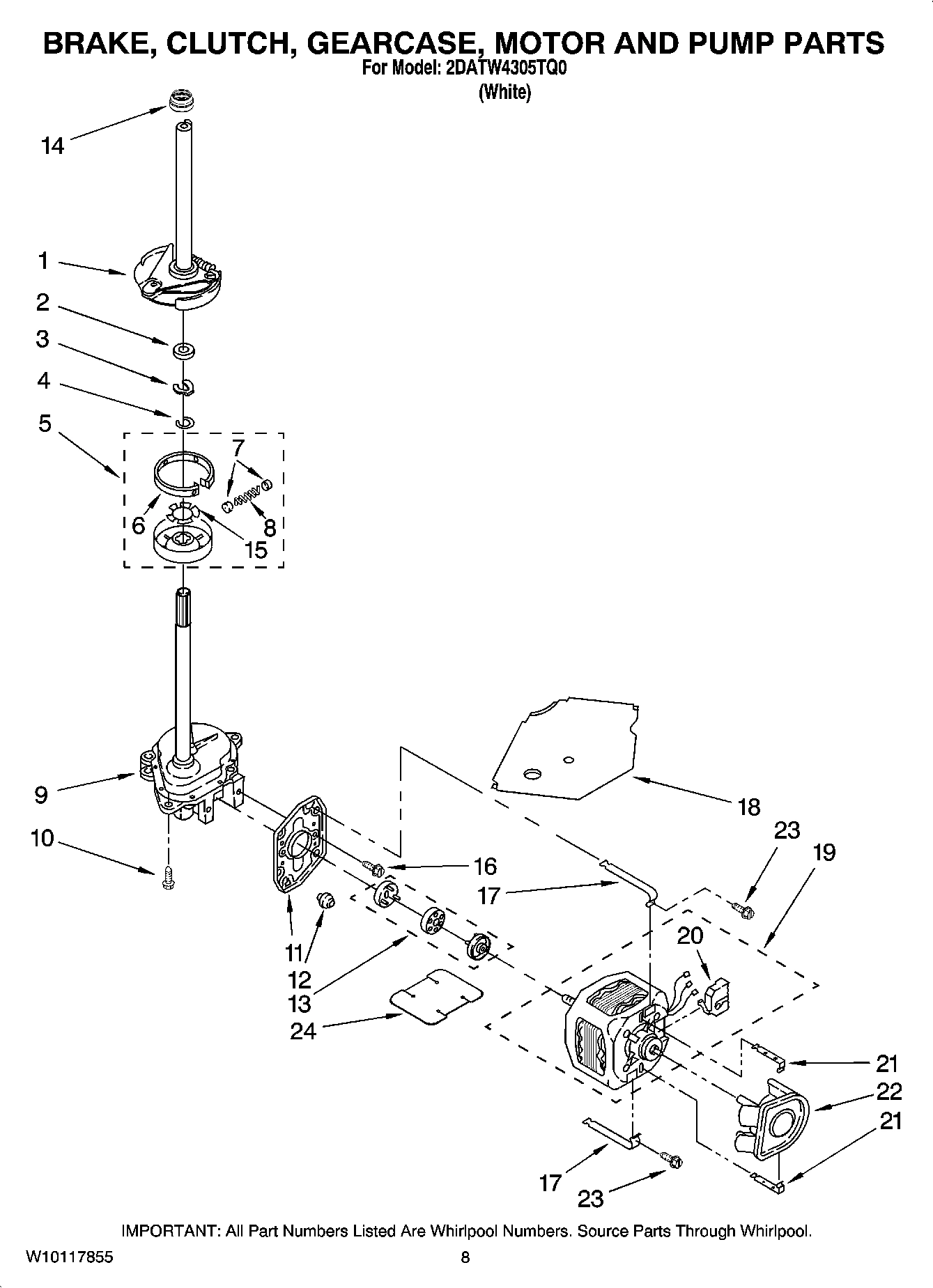 04 - BRAKE, CLUTCH, GEARCASE, MOTOR AND PUMP PARTS