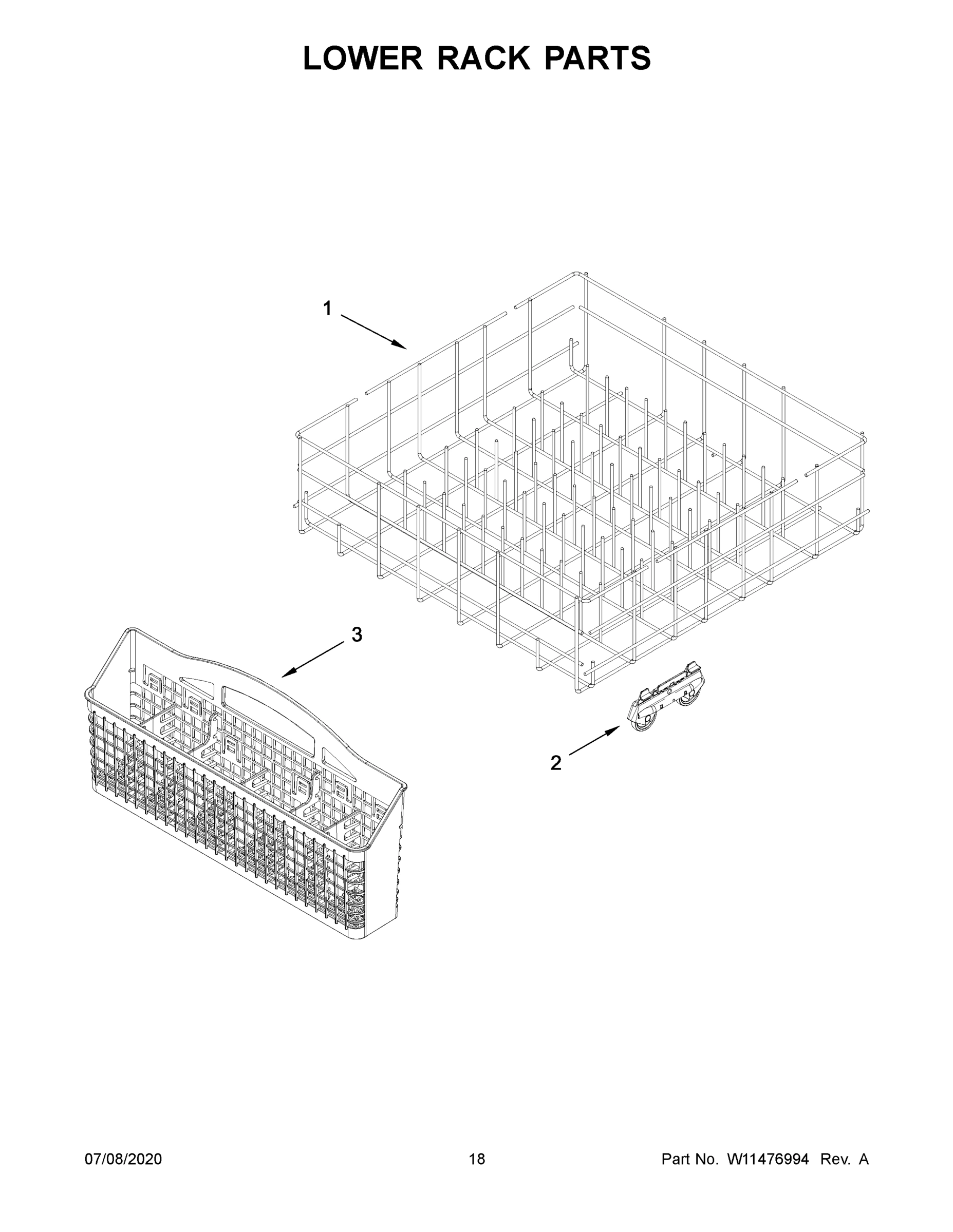 10 - LOWER RACK PARTS