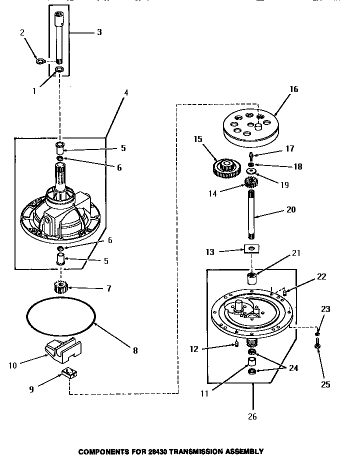01 - 28430 TRANSMISSION ASSY COMPONENTS