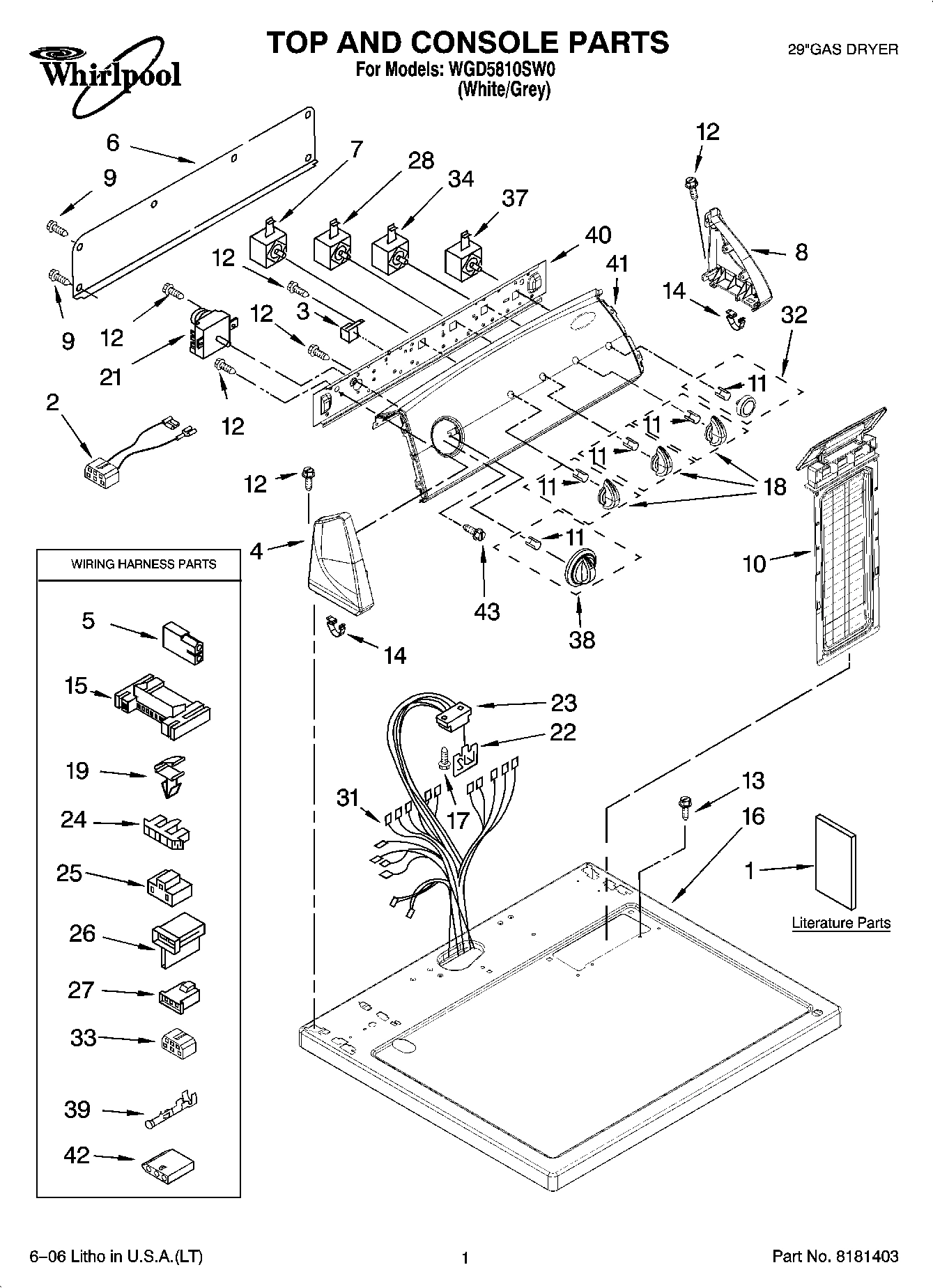 01 - TOP AND CONSOLE PARTS