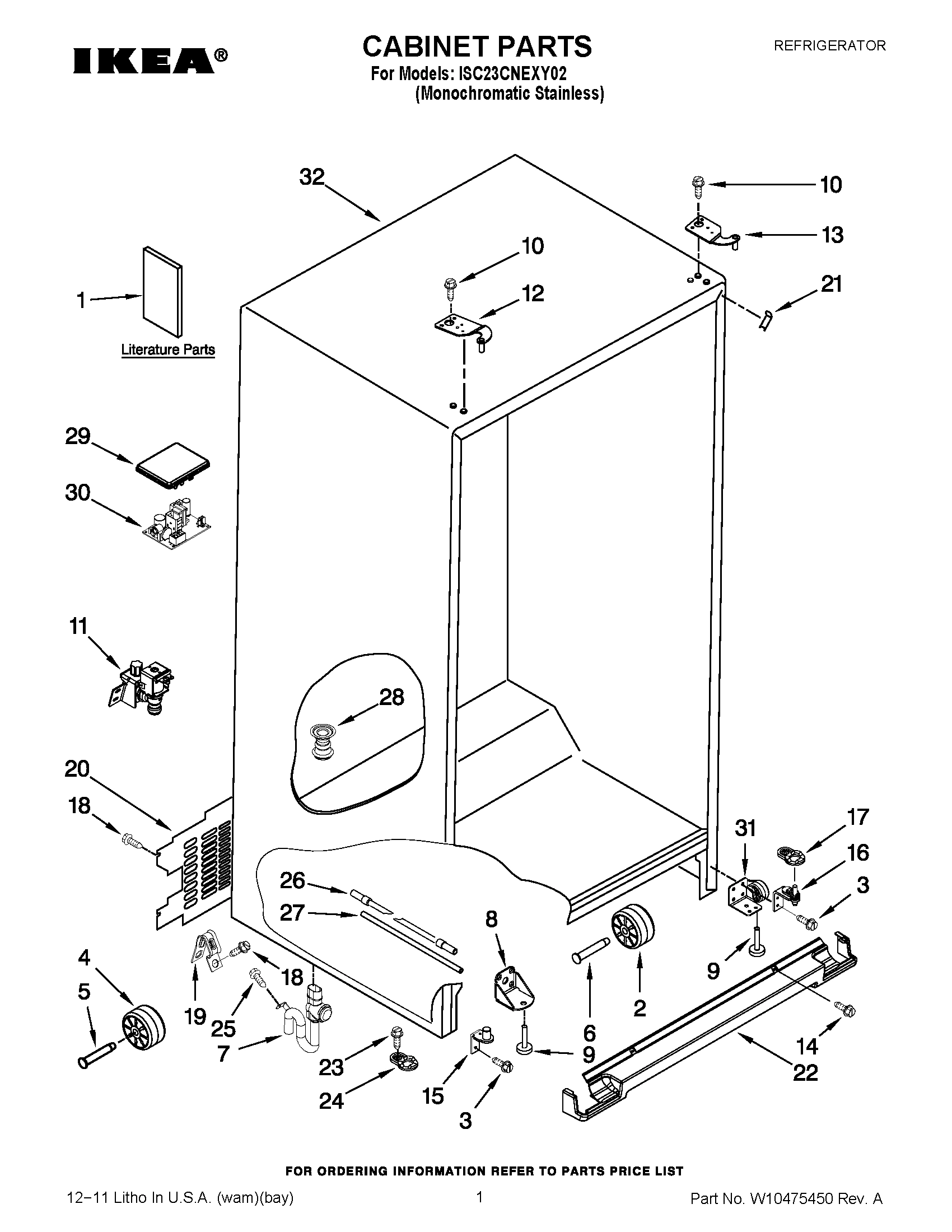 01 - CABINET PARTS